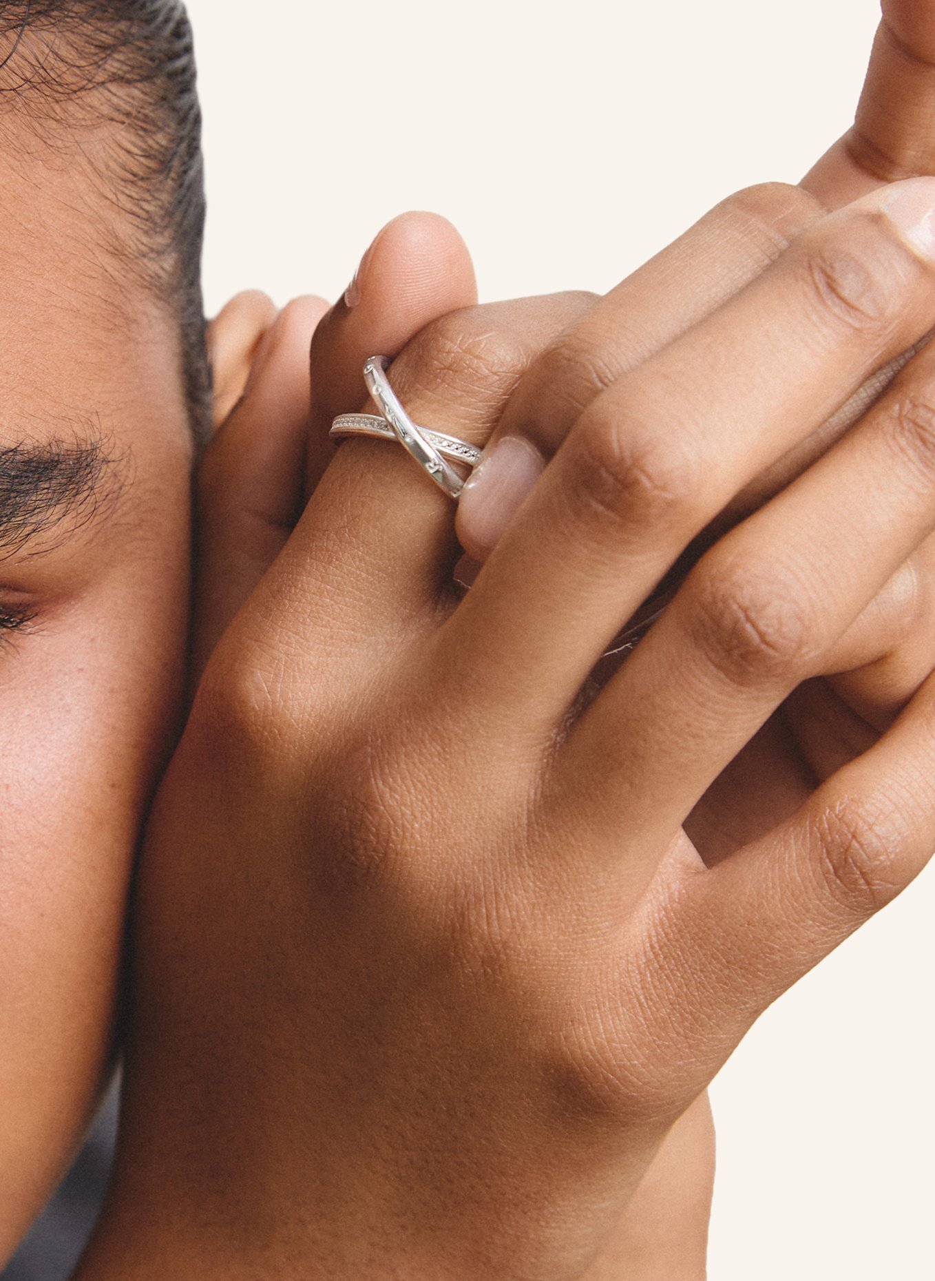 THOMAS SABO Ring: SILBER/ WEISS