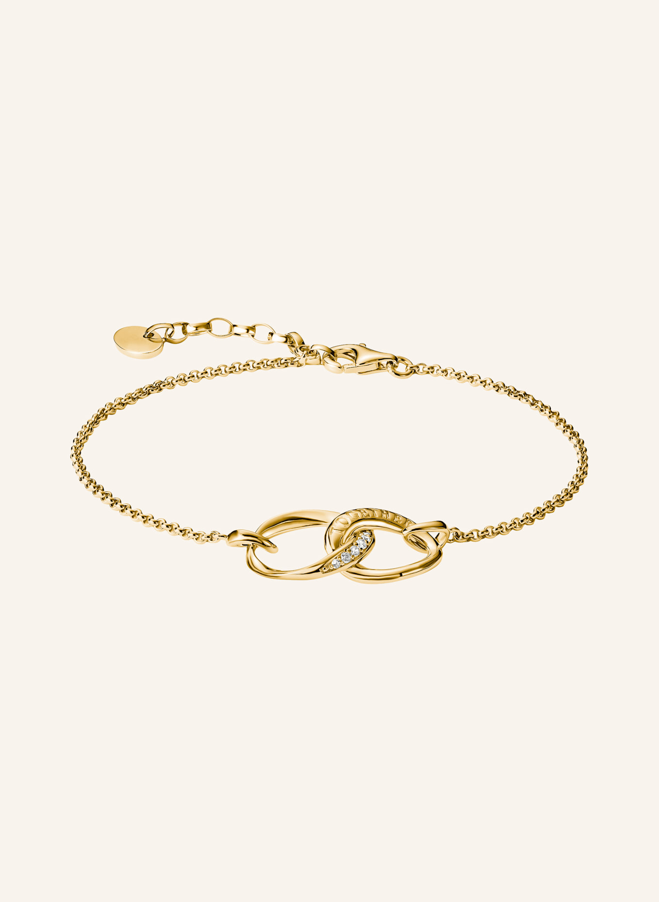 THOMAS SABO Armband: GOLD/ WEISS