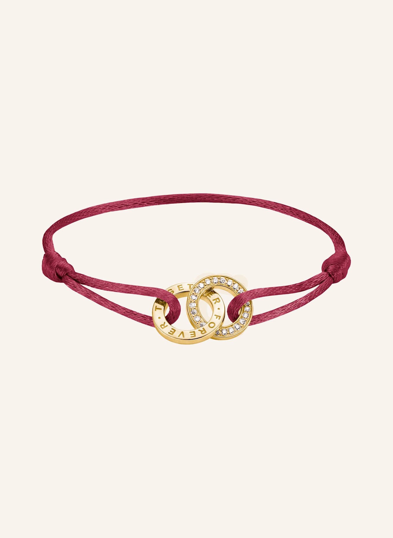 THOMAS SABO Armband: GOLD/ WEISS/ DUNKELROT