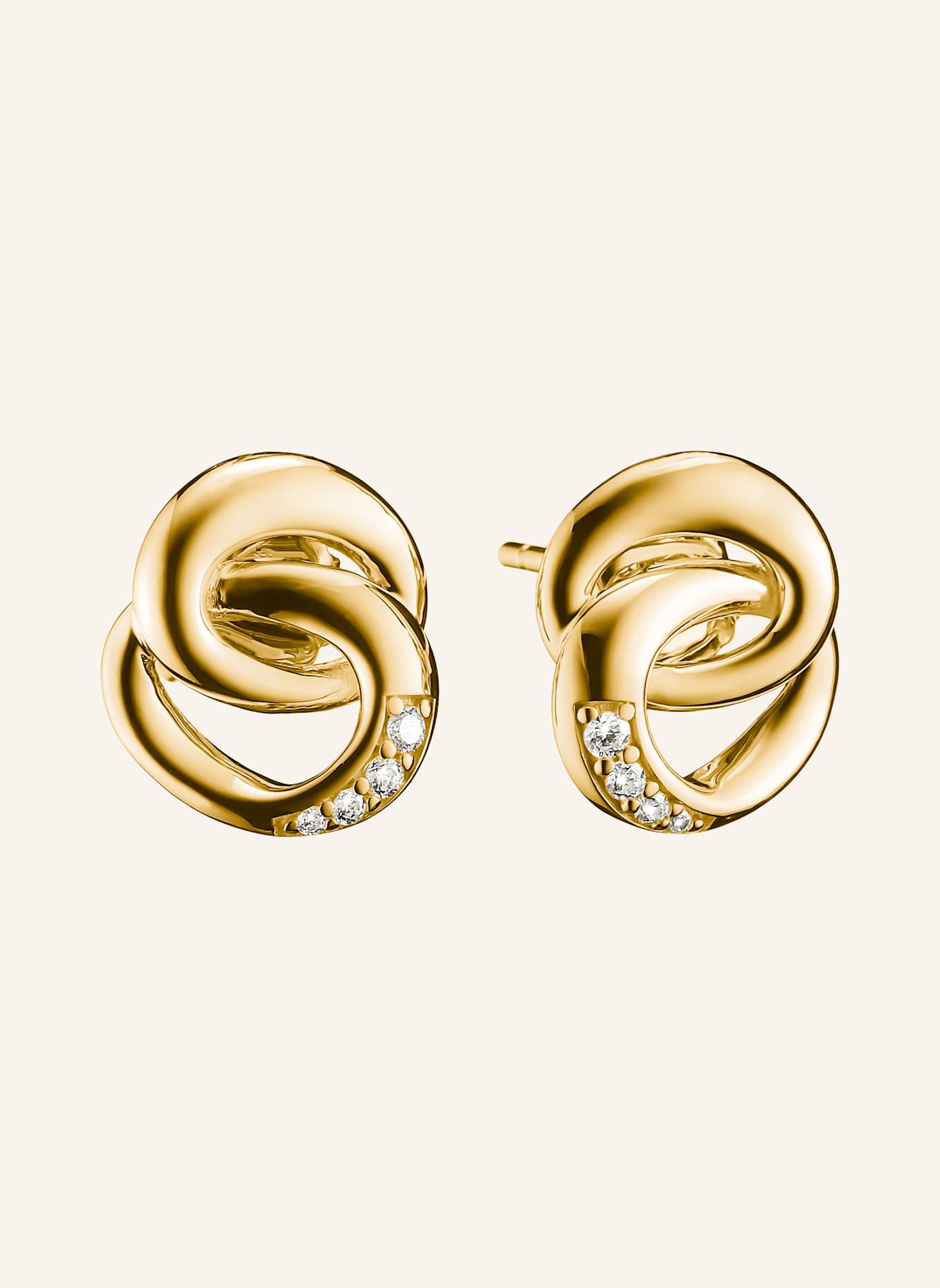 THOMAS SABO Ohrstecker: GOLD/ WEISS