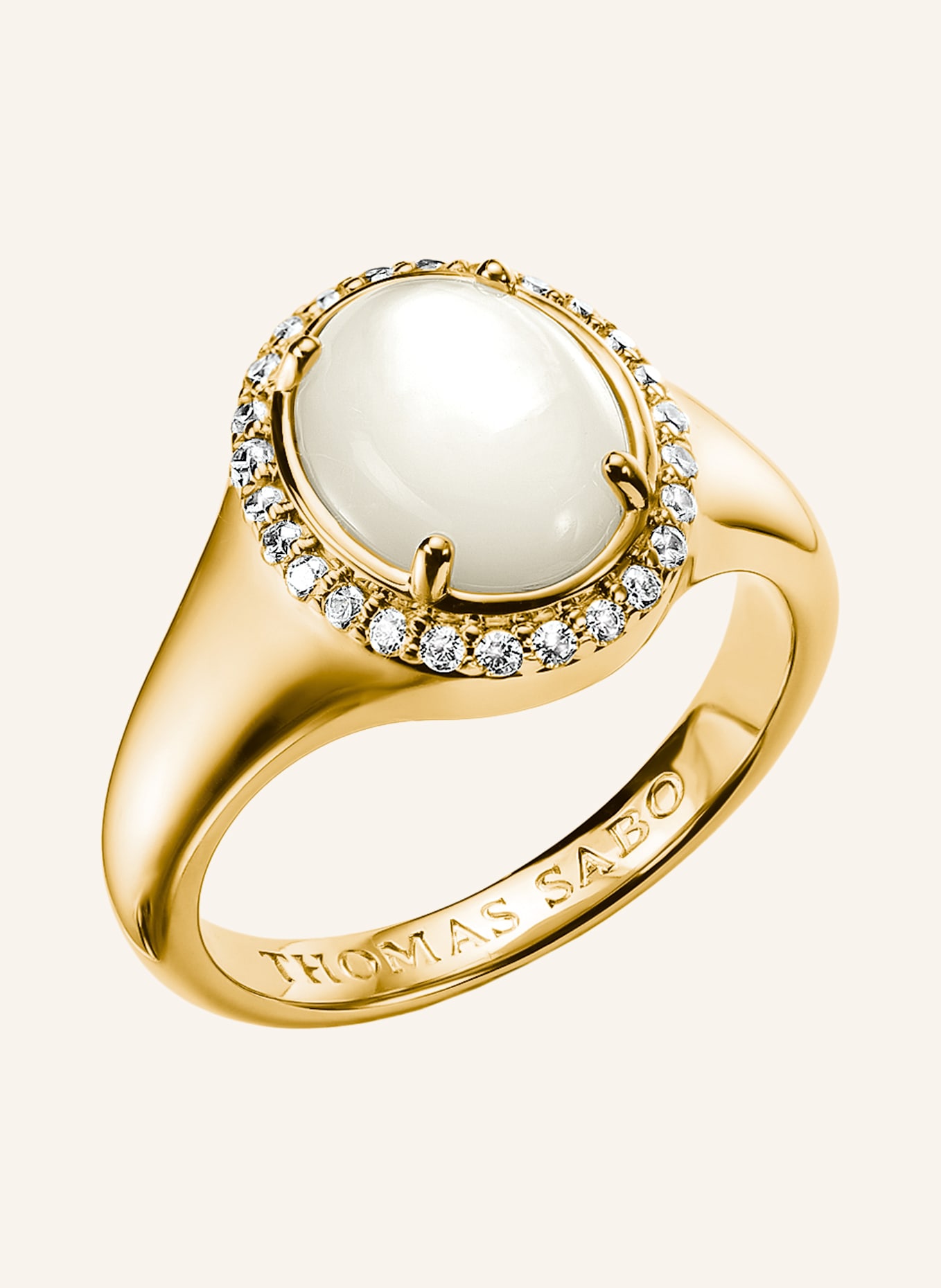 THOMAS SABO Ring: GOLD/ WEISS