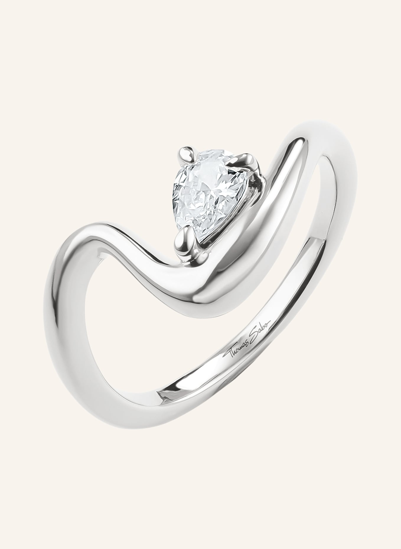 THOMAS SABO Ring: SILBER/ WEISS
