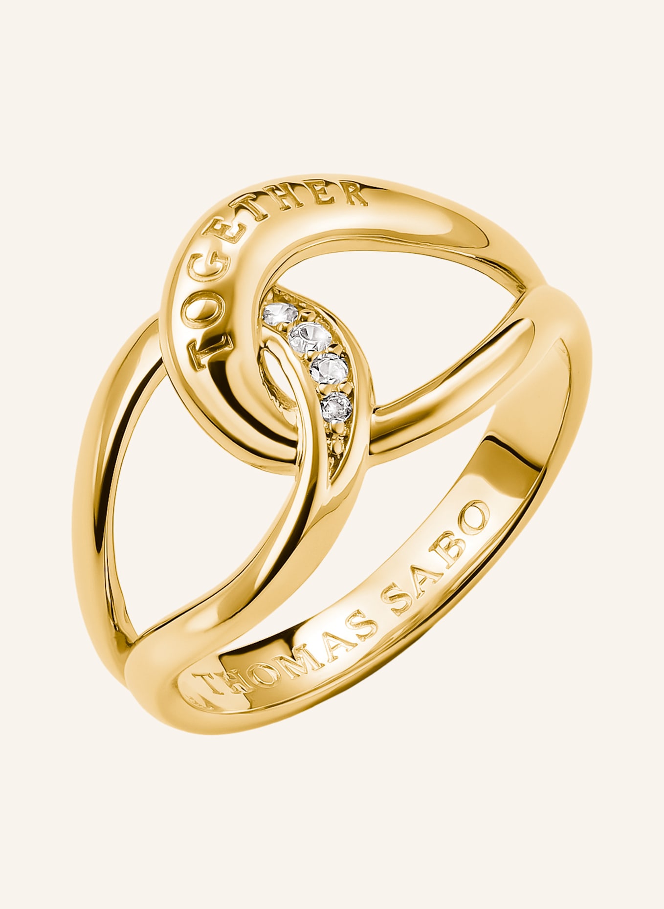THOMAS SABO Ring: GOLD/ WEISS