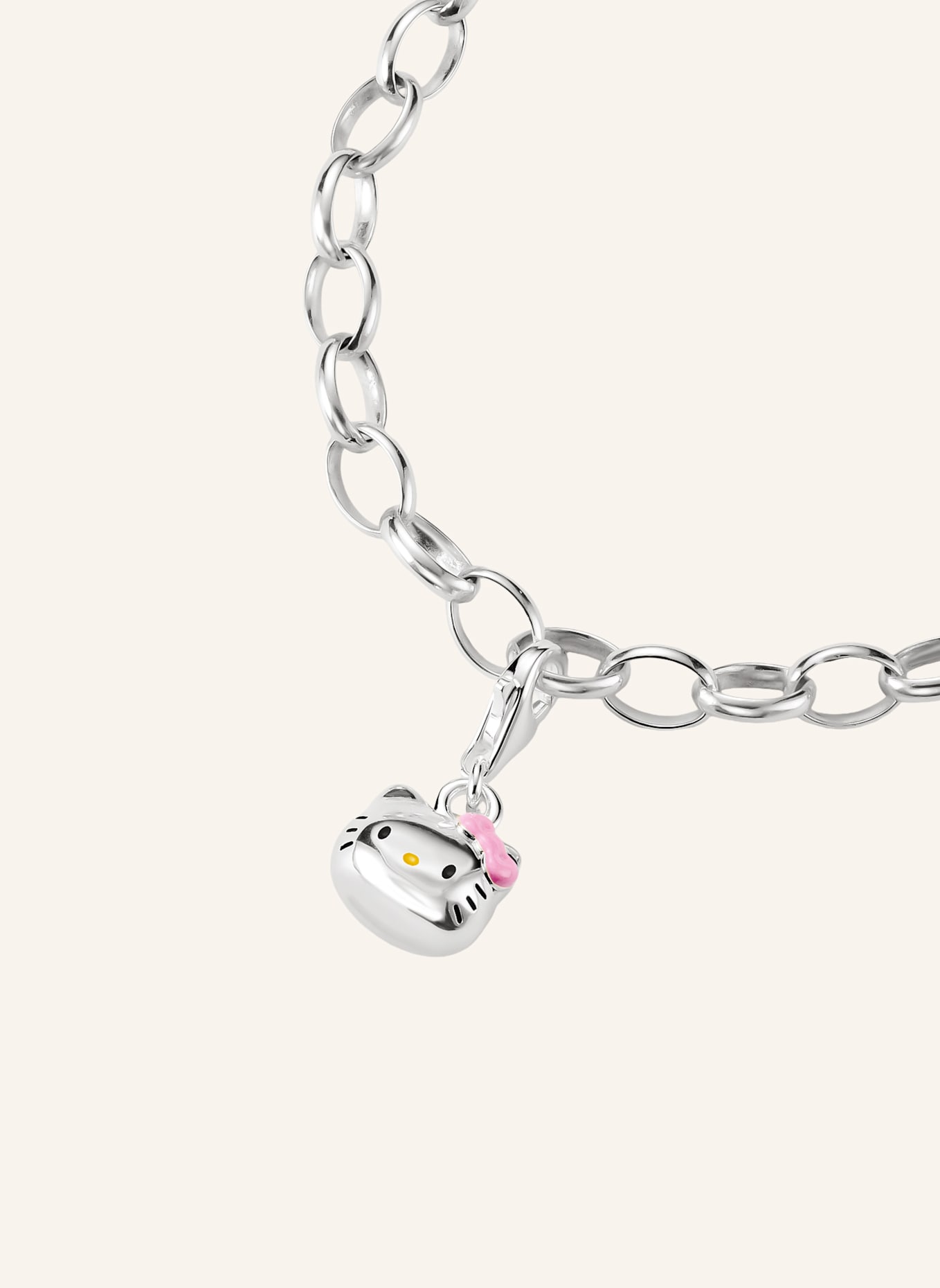 THOMAS SABO Charm-Anhänger: SILBER/ SCHWARZ/ PINK/ GELB