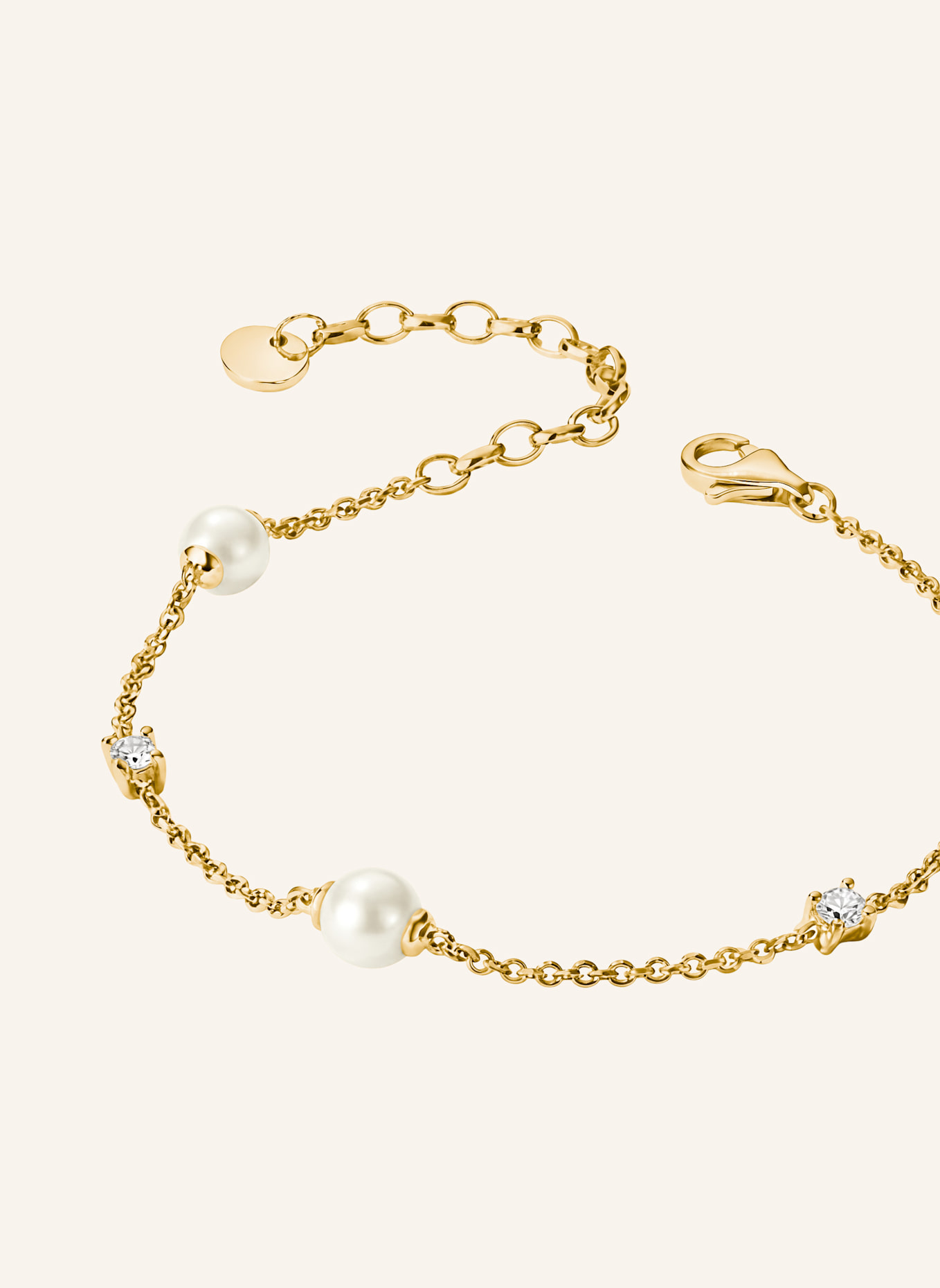 THOMAS SABO Armband: GOLD/ WEISS