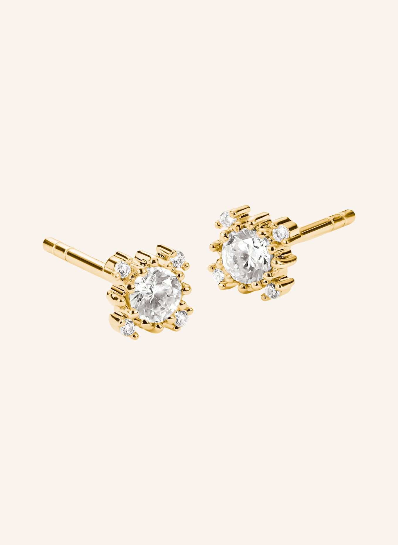 THOMAS SABO Ohrstecker: GOLD/ WEISS