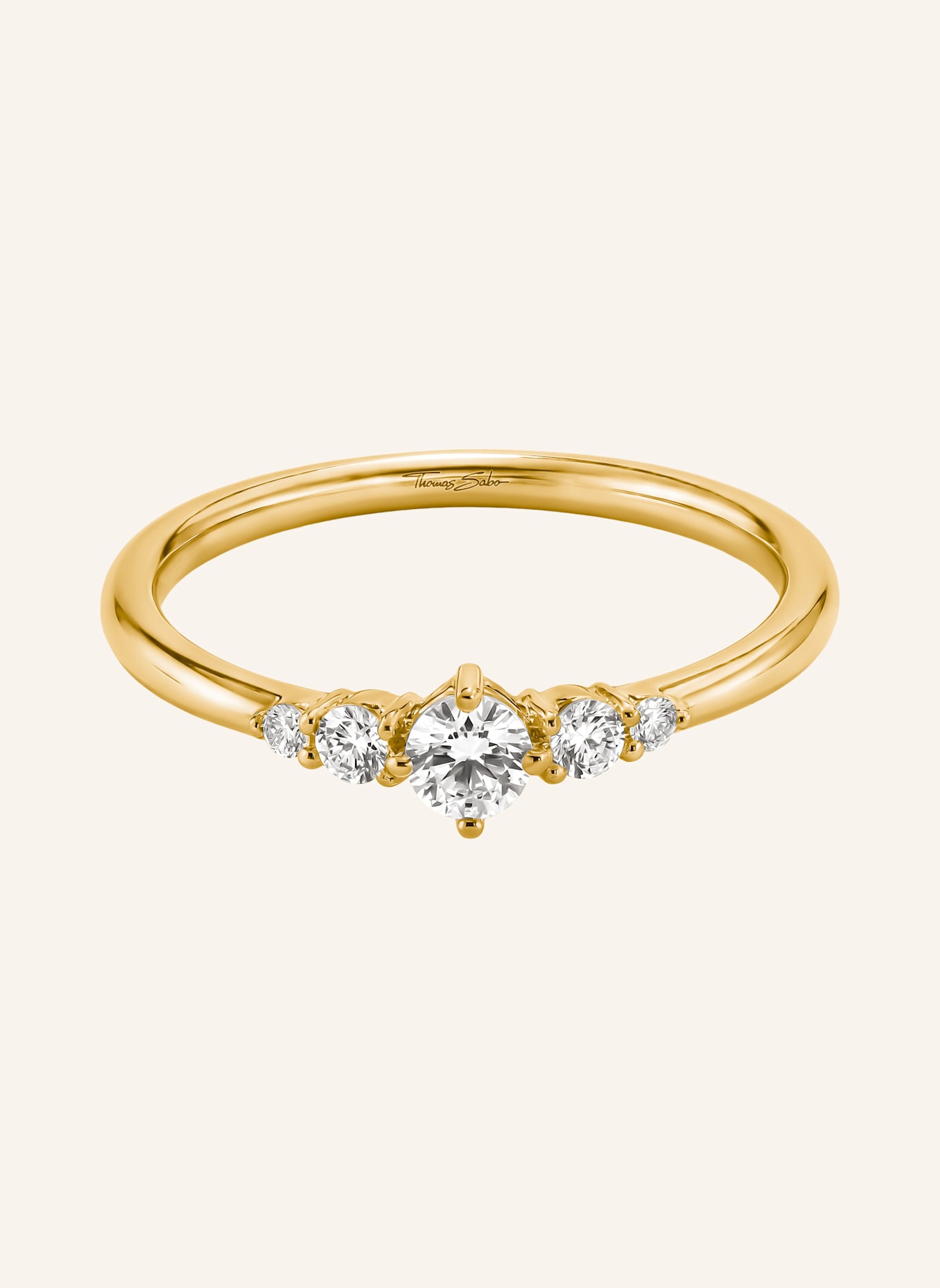 THOMAS SABO Ring: GOLD/ WEISS