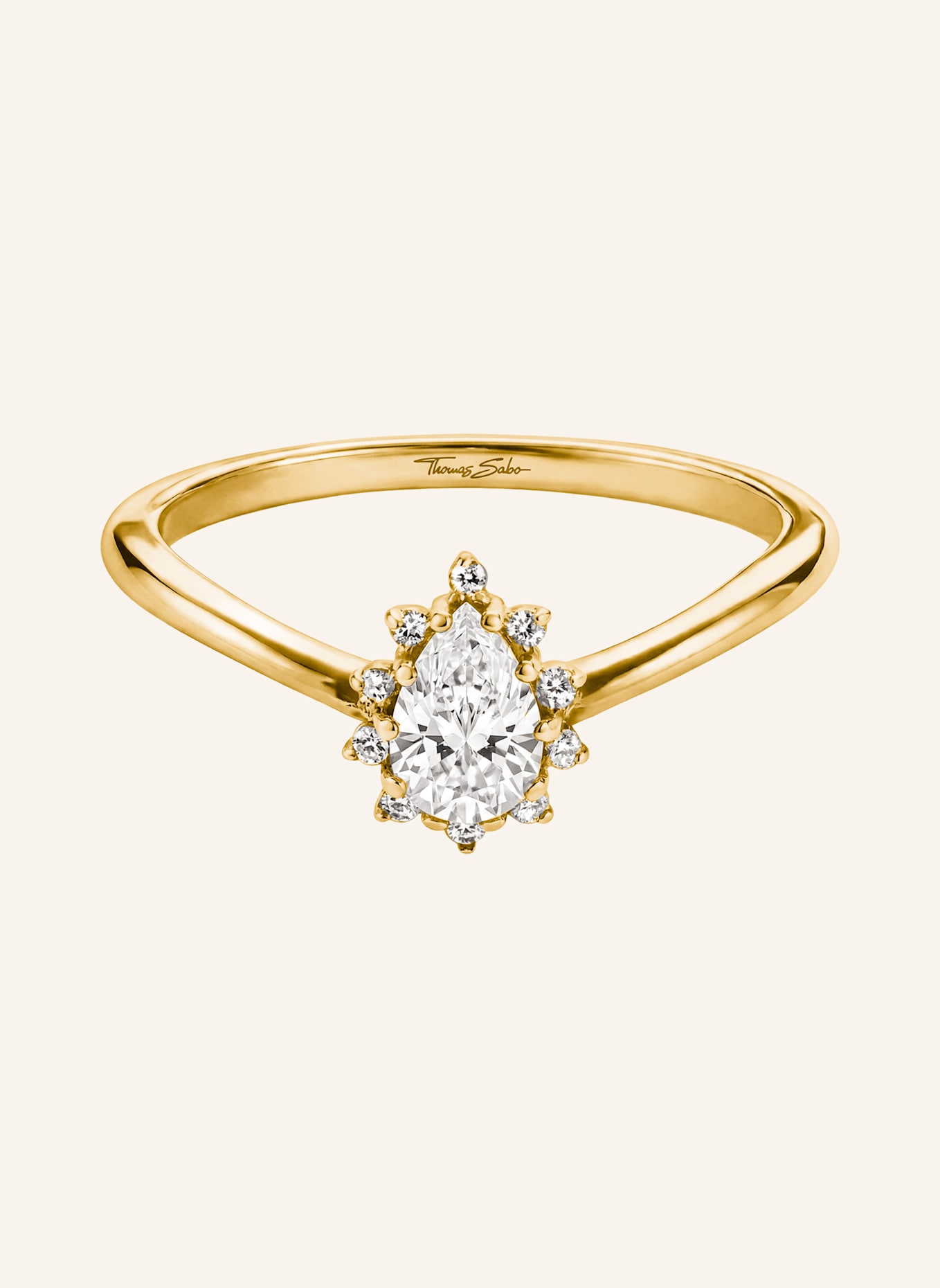 THOMAS SABO Ring: GOLD/ WEISS