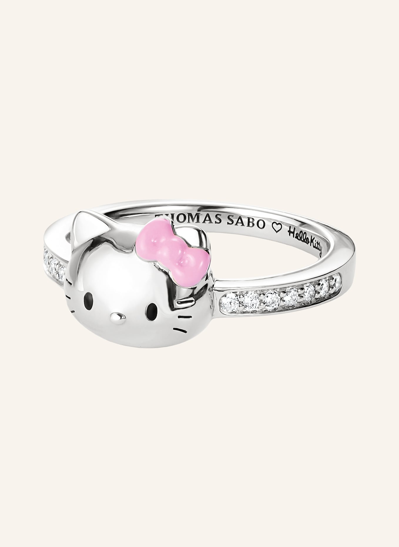THOMAS SABO Ring: SILBER/ SCHWARZ/ WEISS/ PINK