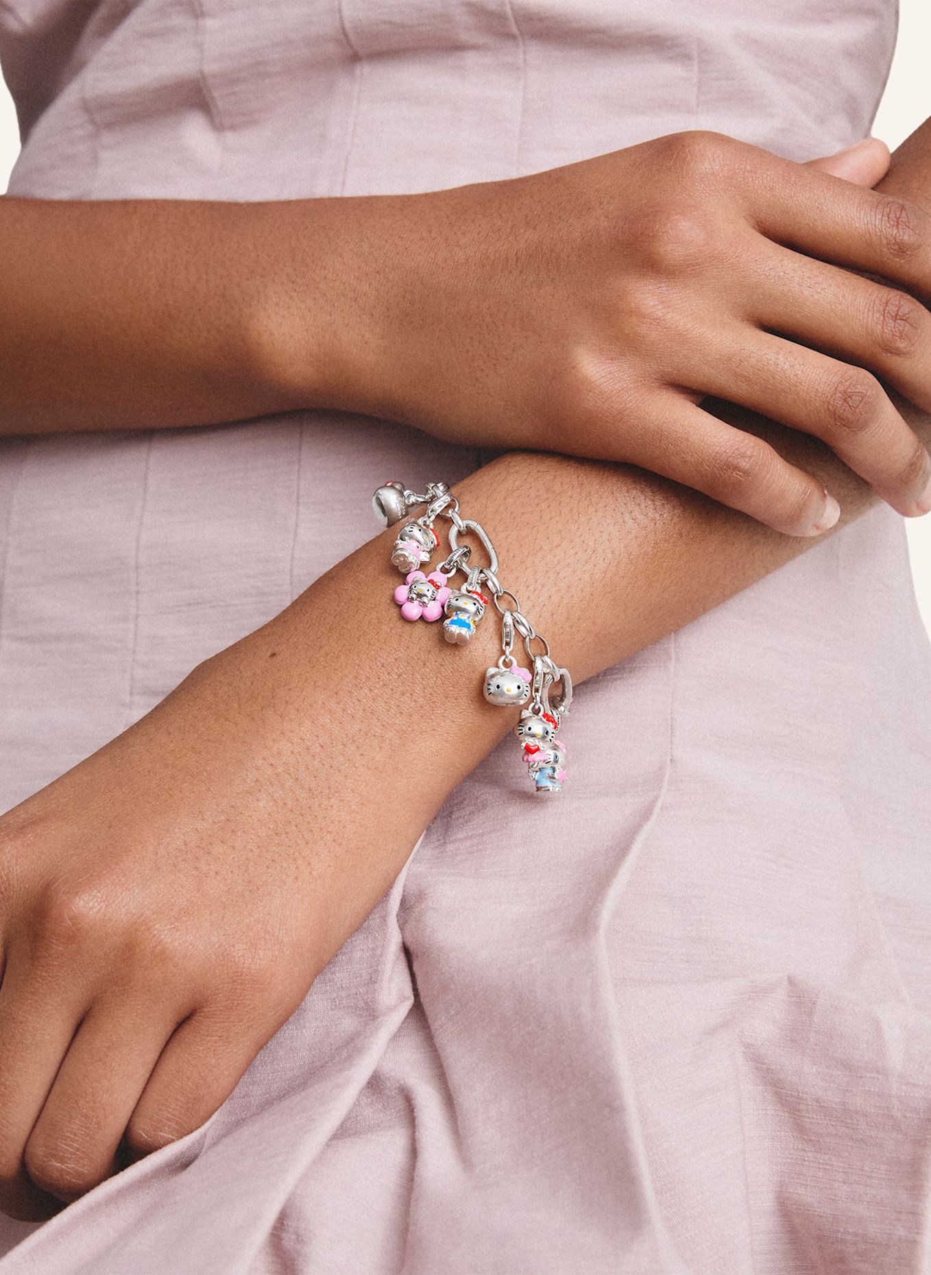 THOMAS SABO Charm-Anhänger: SILBER / SCHWARZ / PINK