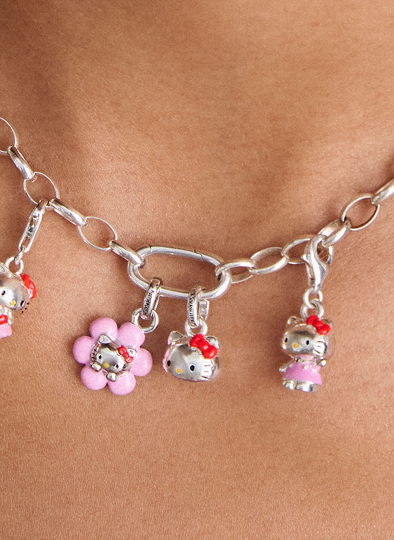 THOMAS SABO Charm-Anhänger: SILBER / SCHWARZ / ROT