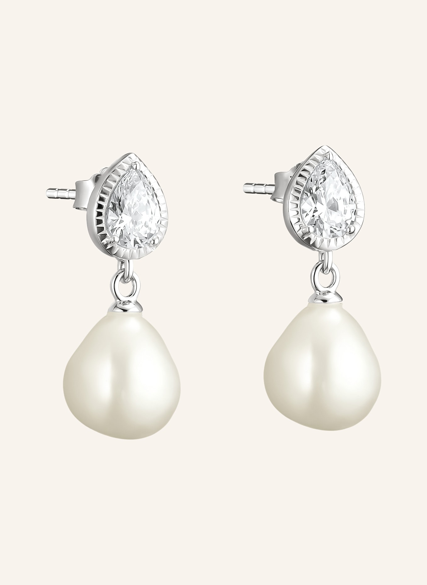 THOMAS SABO Ohrringe: SILBER/ WEISS