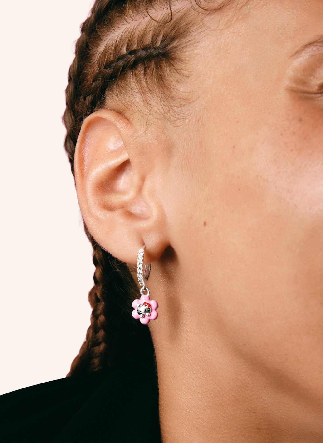 THOMAS SABO Creole: SILBER/ SCHWARZ/ PINK/ GELB/ ROT/ WEISS