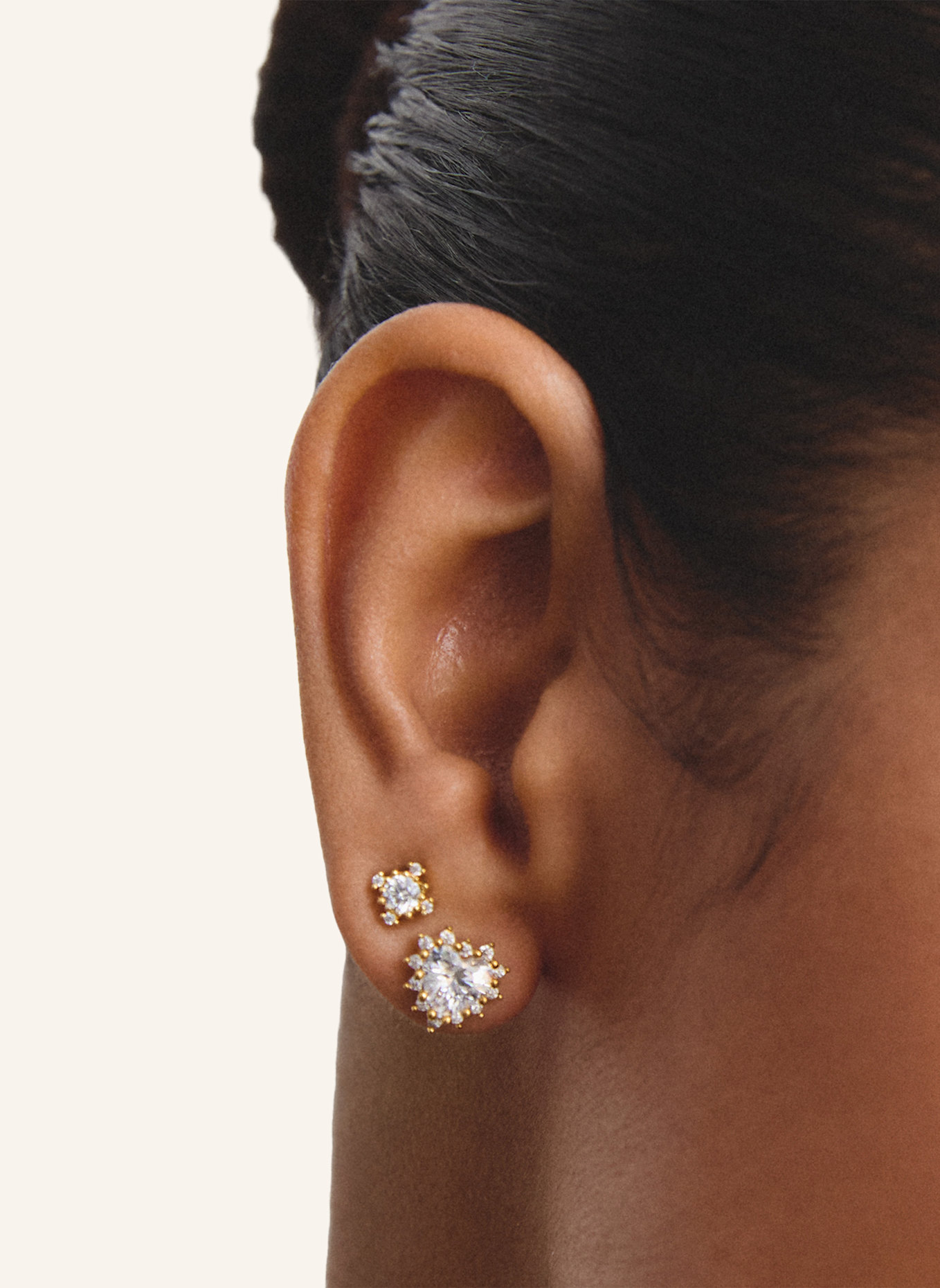 THOMAS SABO Ohrstecker: GOLD/ WEISS