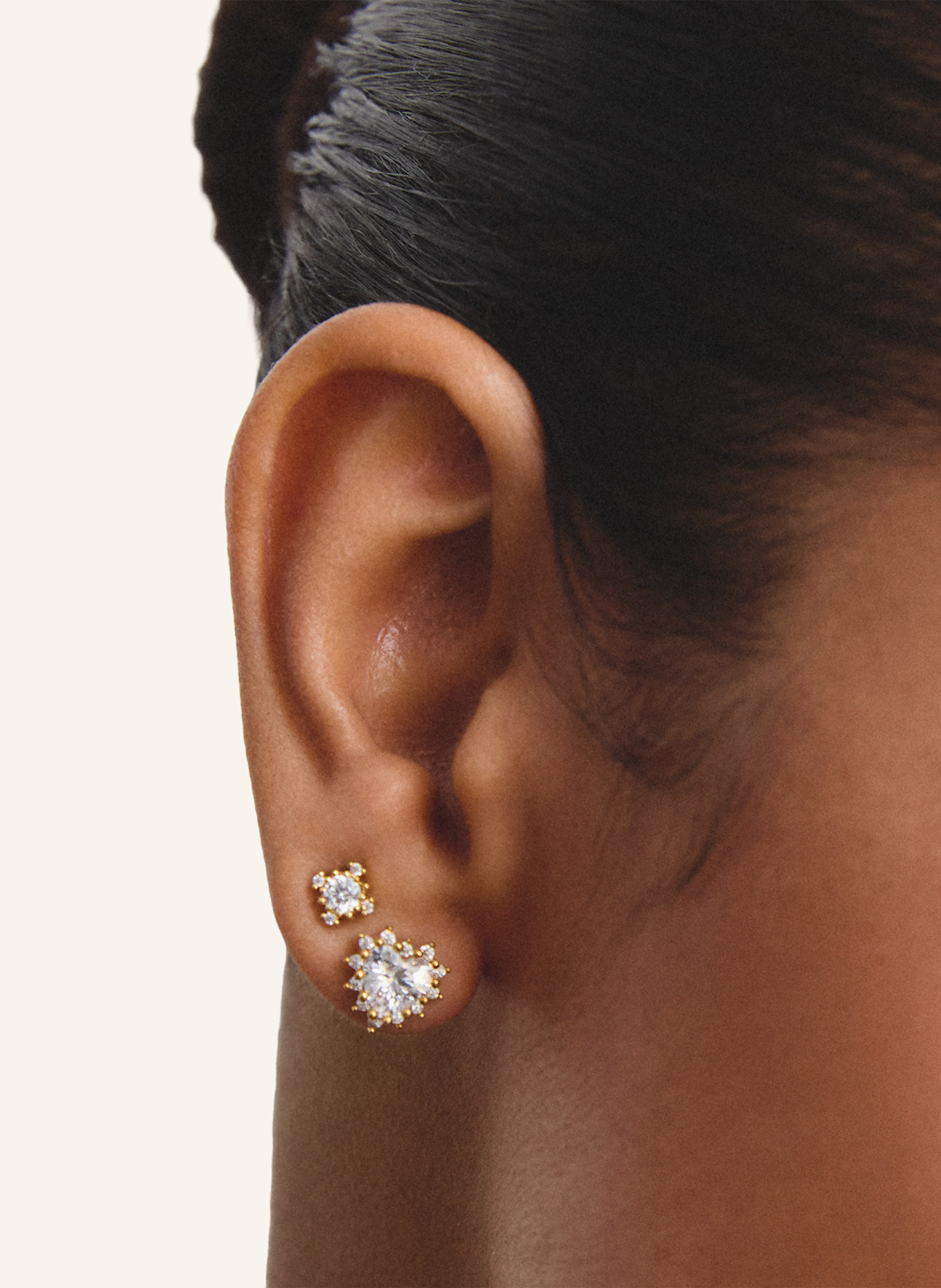 THOMAS SABO Ohrstecker: GOLD/ WEISS