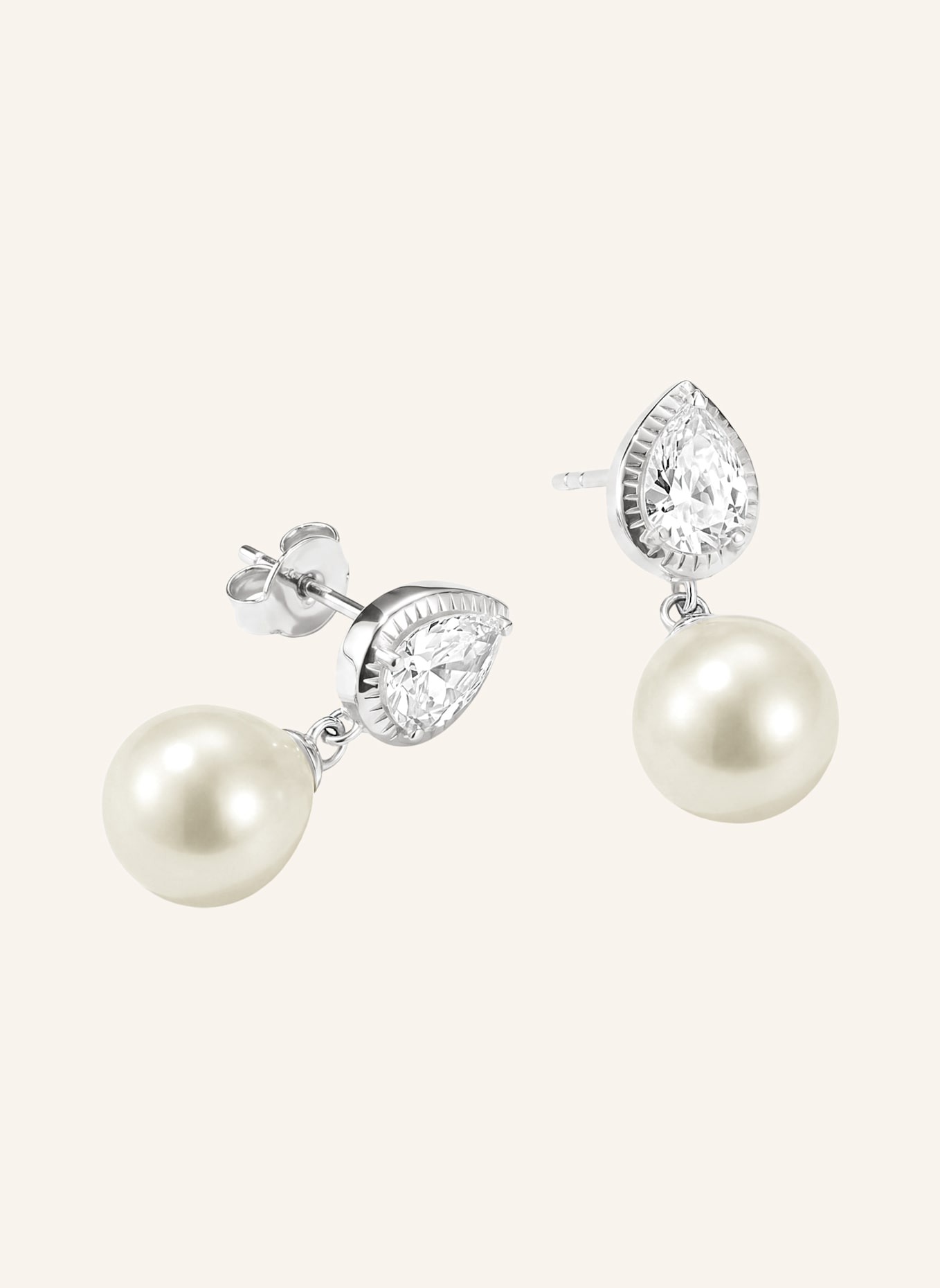 THOMAS SABO Ohrringe: SILBER/ WEISS