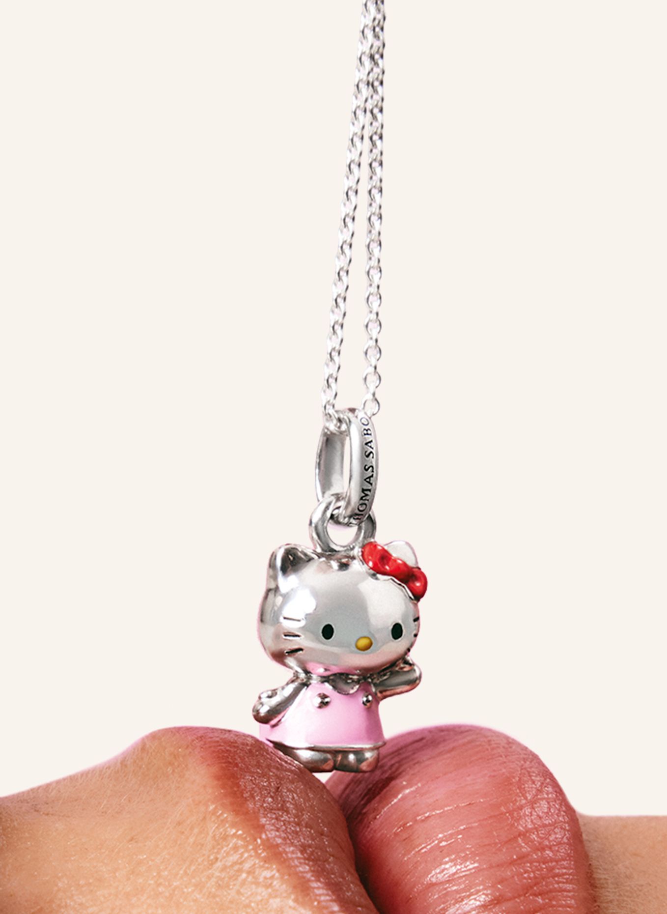 THOMAS SABO Kette: SILBER / SCHWARZ / ROT