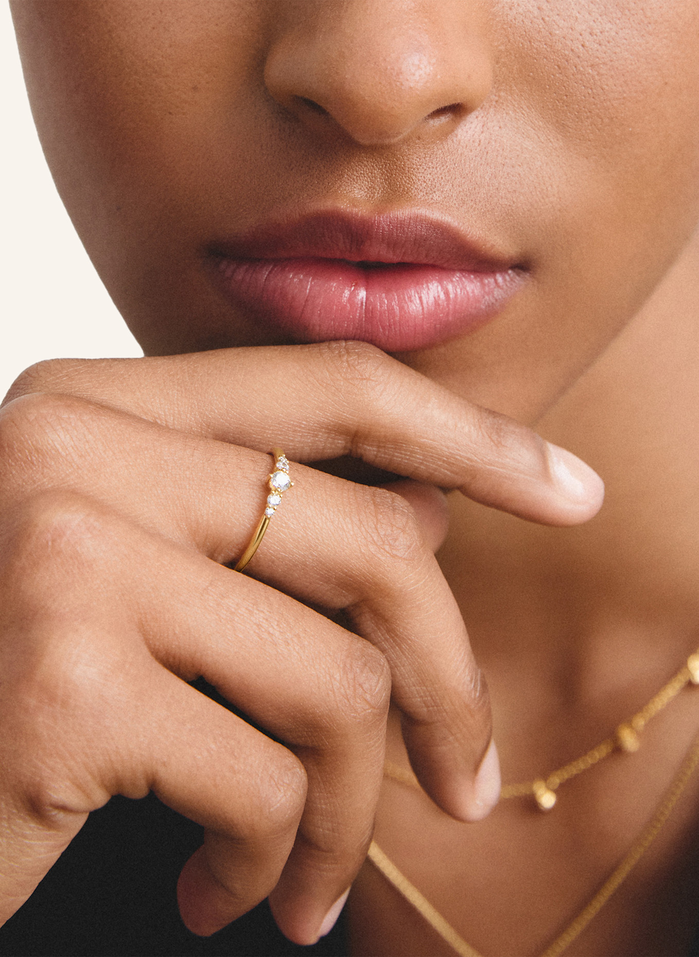 THOMAS SABO Ring: GOLD/ WEISS