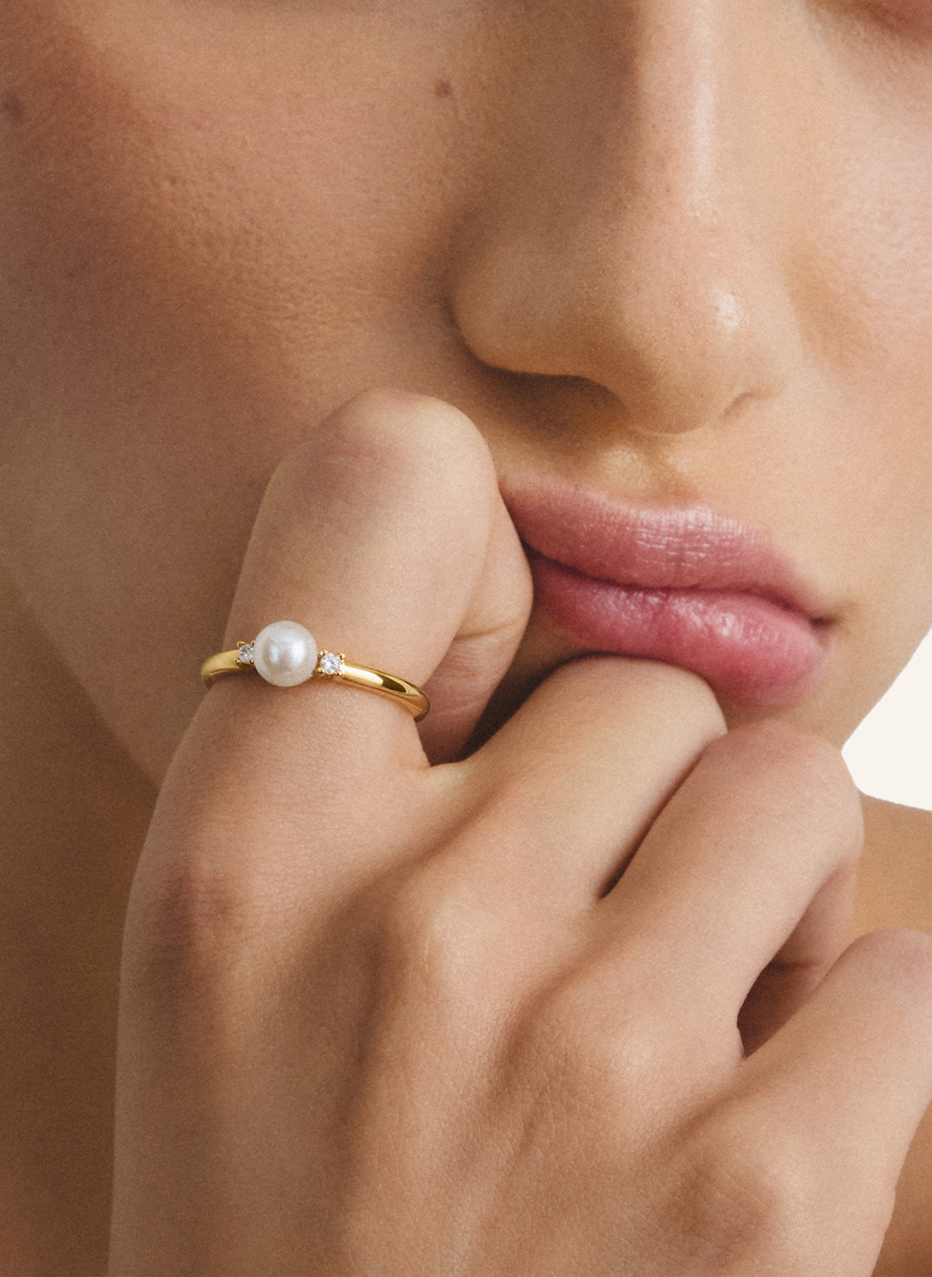 THOMAS SABO Ring: GOLD/ WEISS