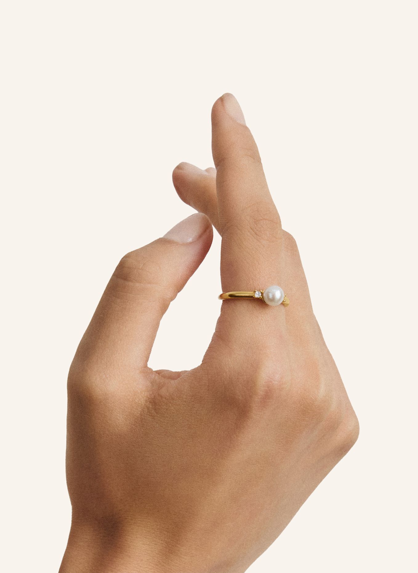 THOMAS SABO Ring: GOLD / WEISS