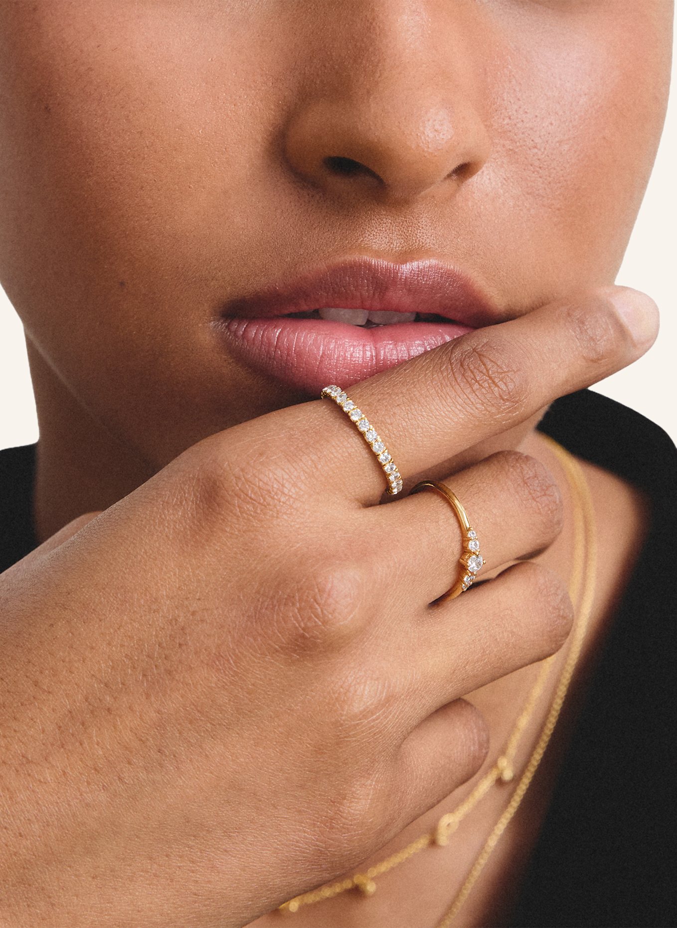 THOMAS SABO Ring: GOLD/ WEISS