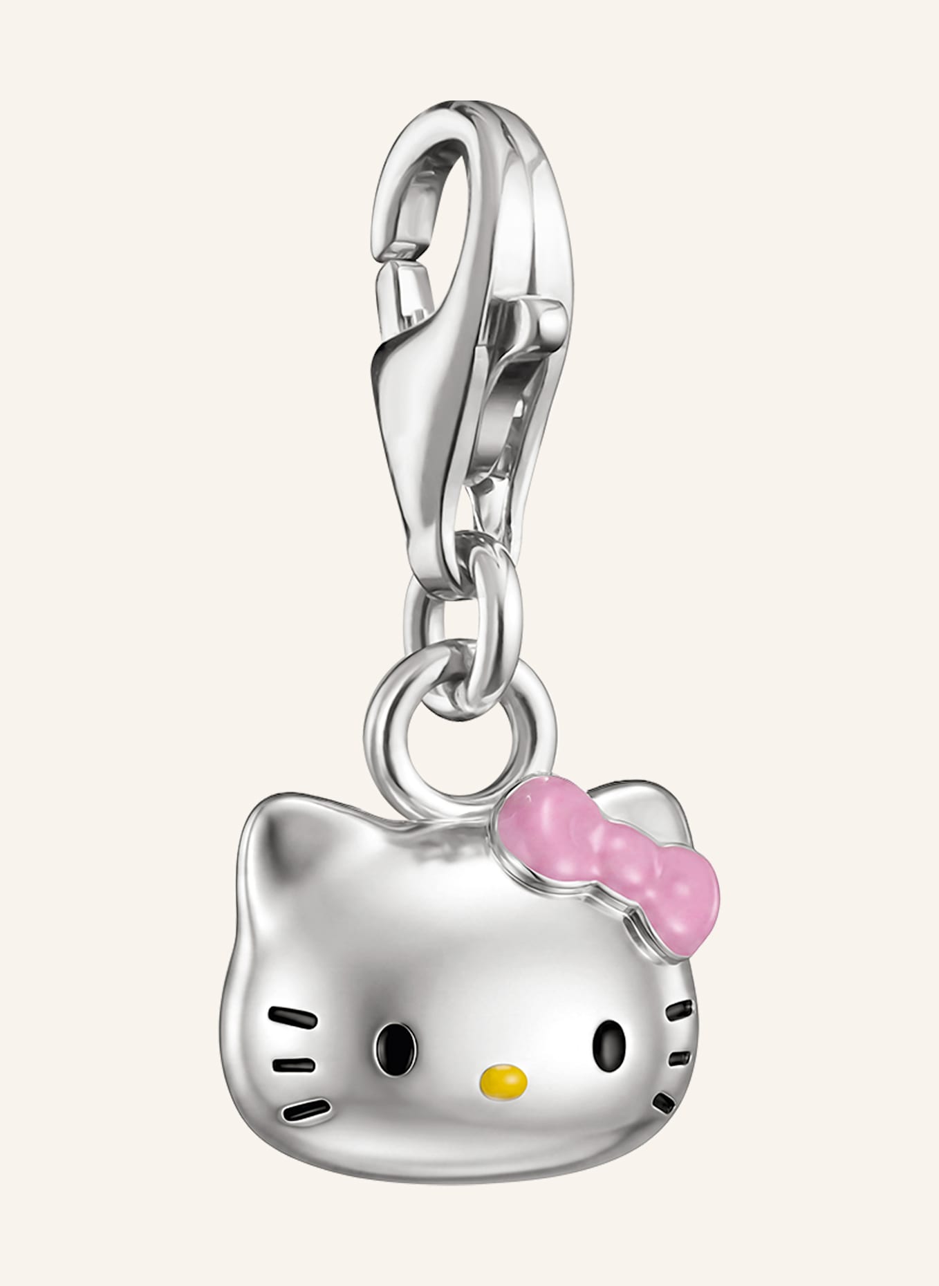 THOMAS SABO Charm-Anhänger: SILBER/ SCHWARZ/ PINK/ GELB