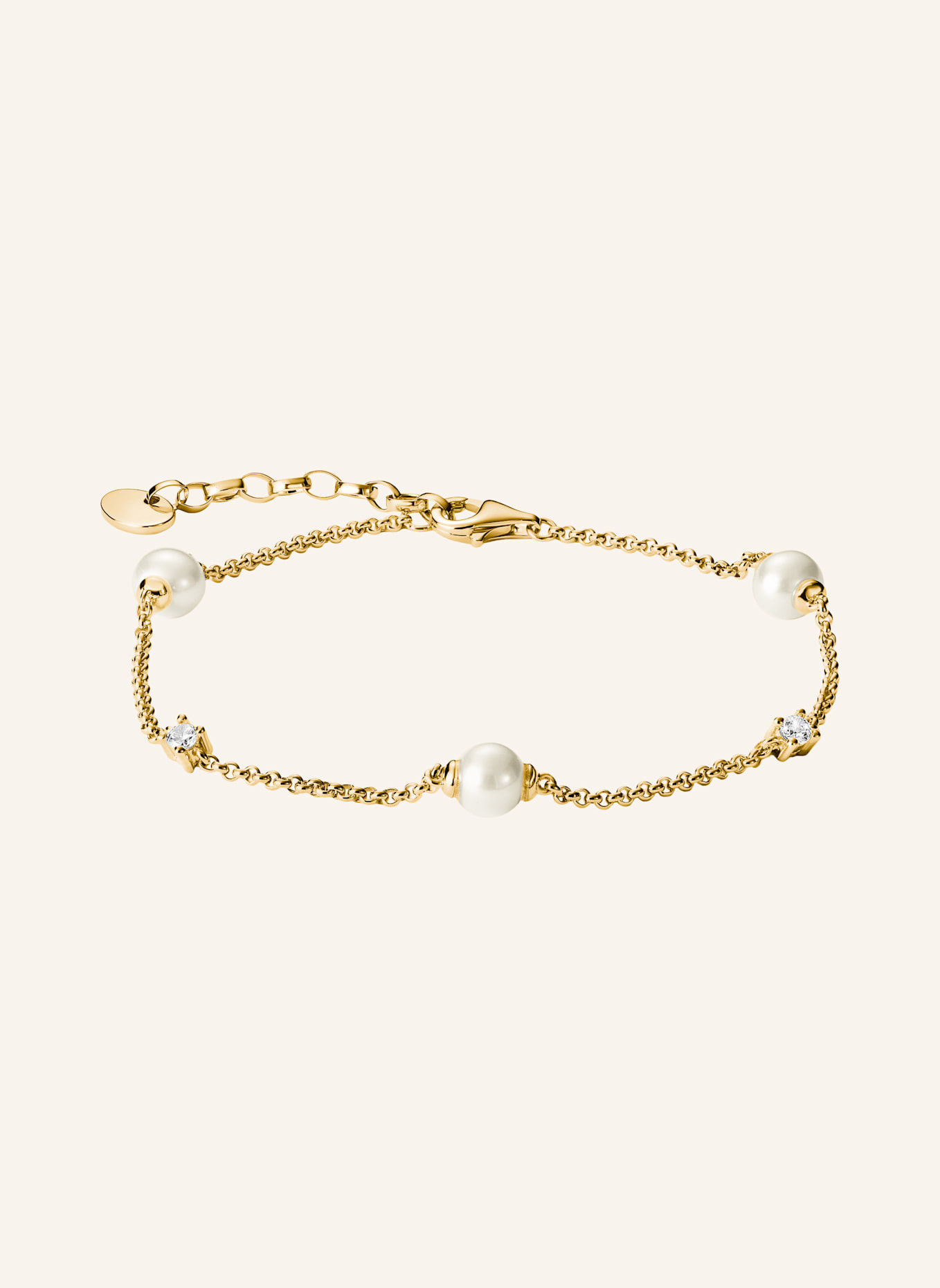THOMAS SABO Armband: GOLD/ WEISS