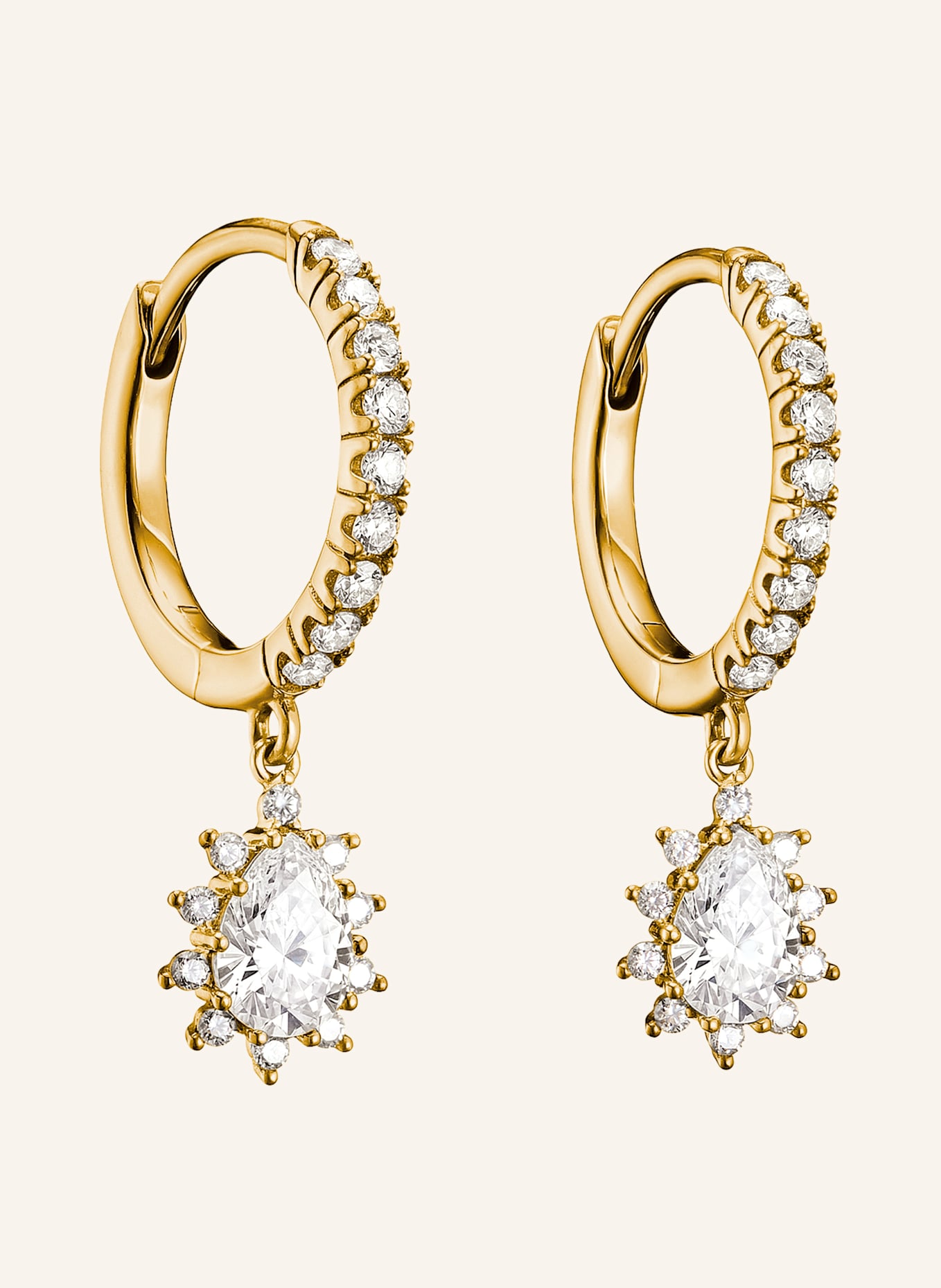 THOMAS SABO Creolen: GOLD/ WEISS