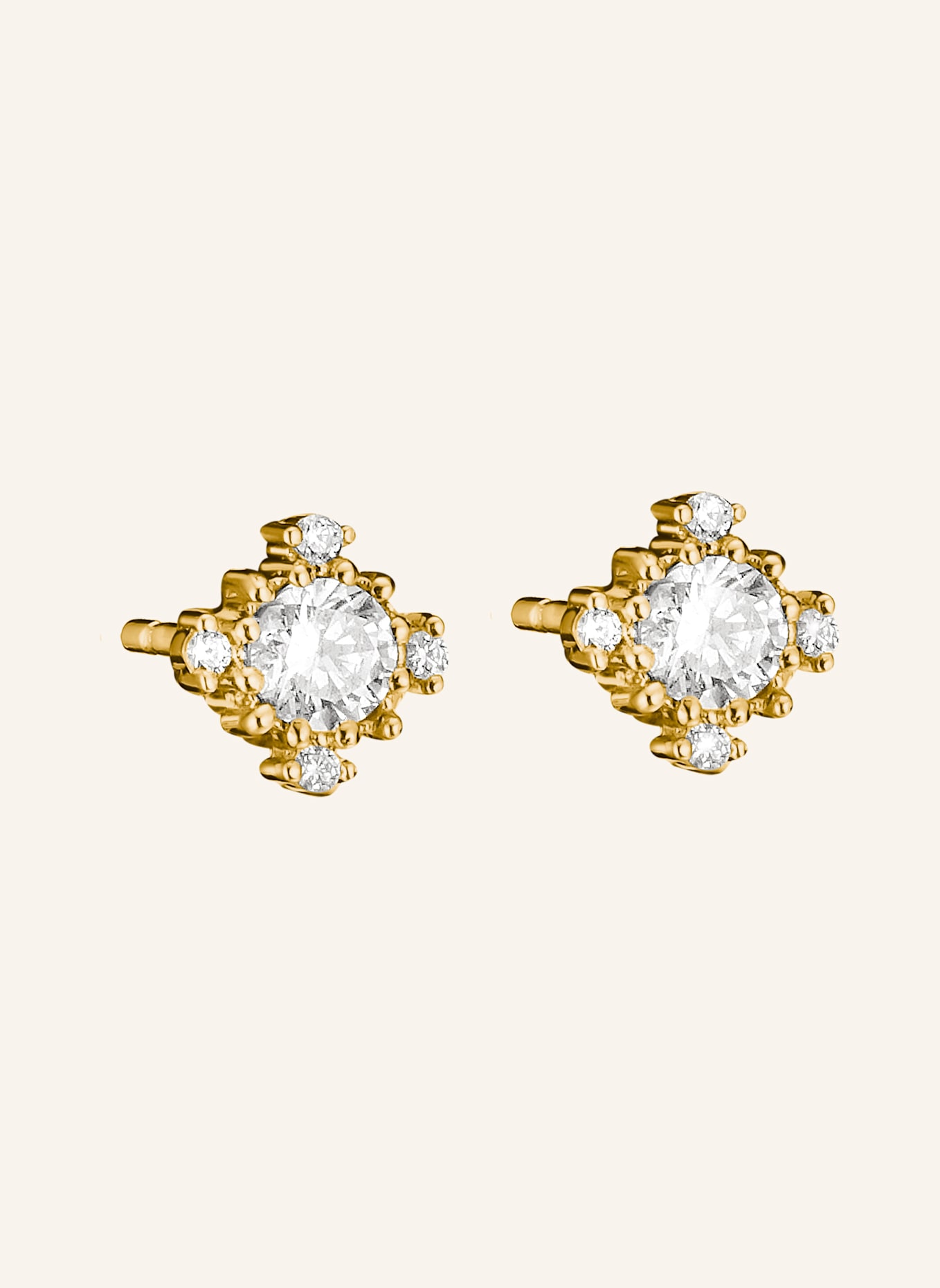 THOMAS SABO Ohrstecker: GOLD/ WEISS