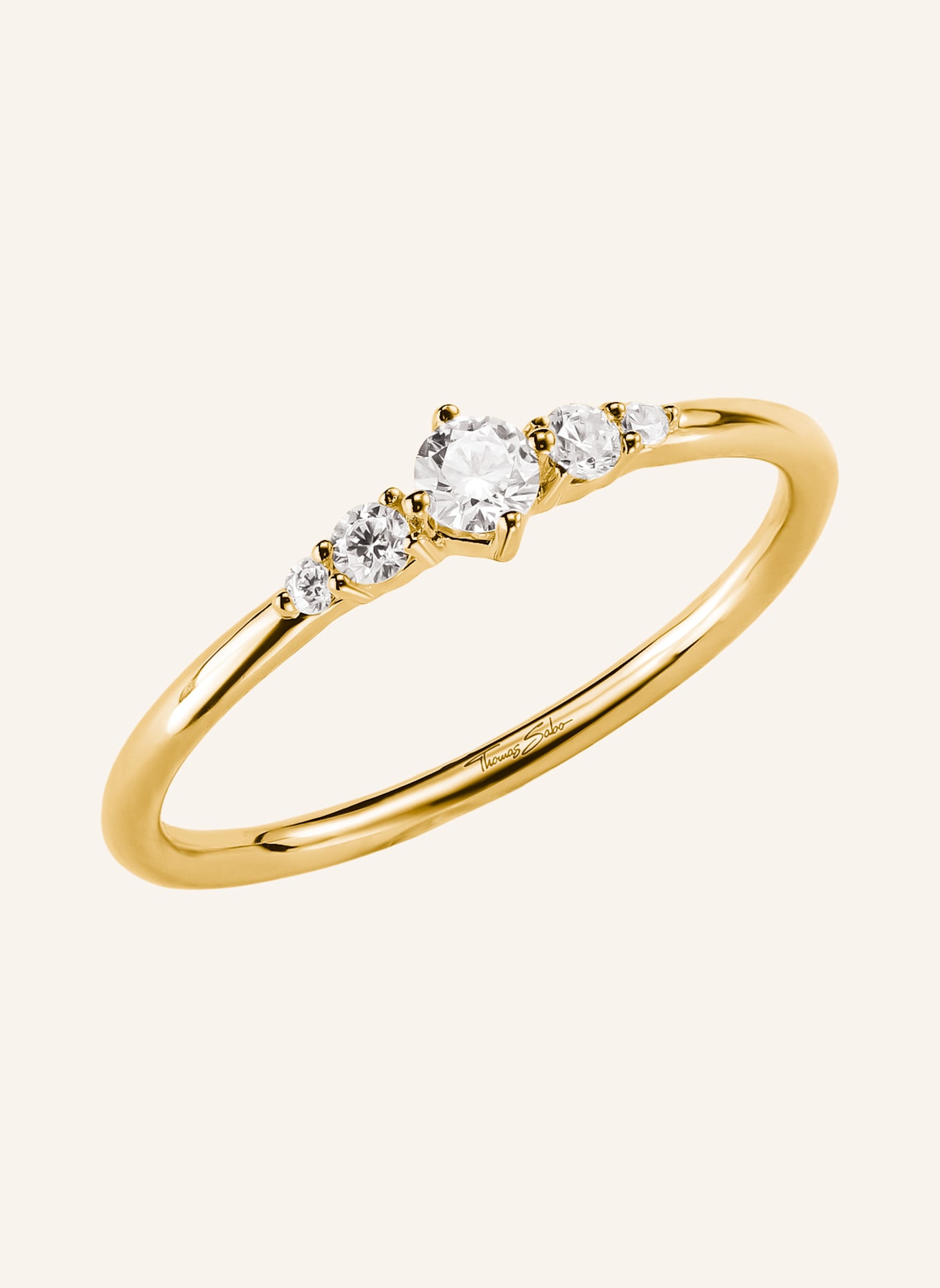 THOMAS SABO Ring: GOLD/ WEISS