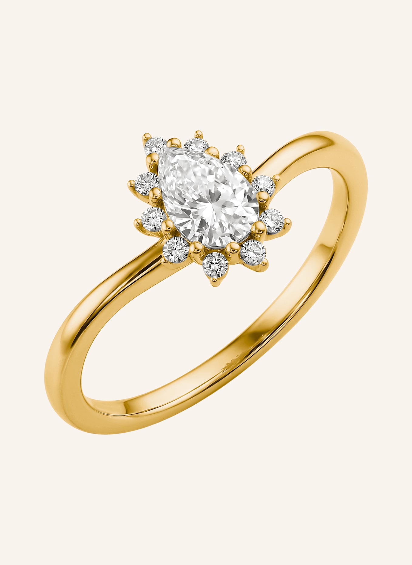 THOMAS SABO Ring: GOLD/ WEISS