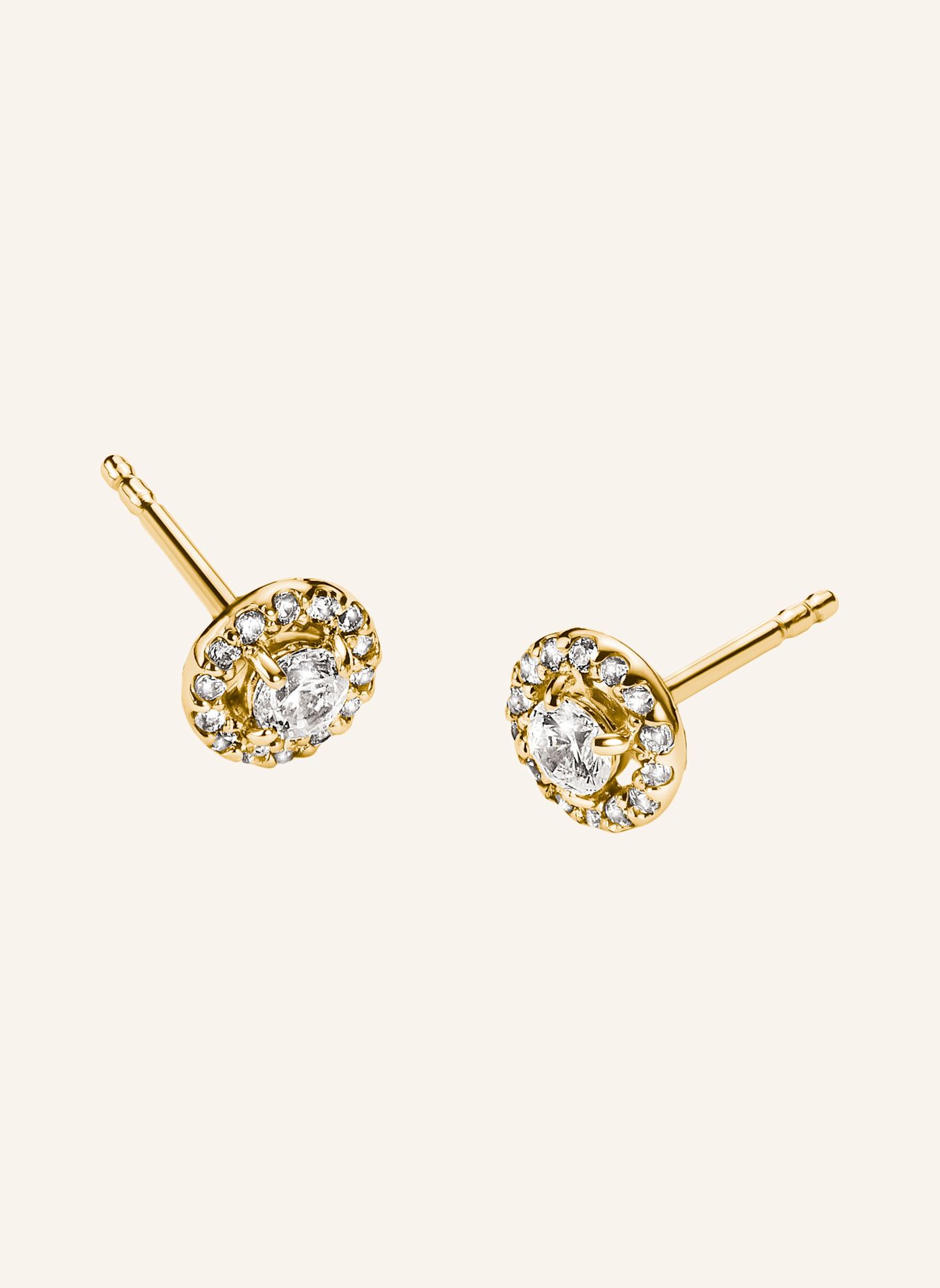 THOMAS SABO Ohrstecker: GOLD / WEISS