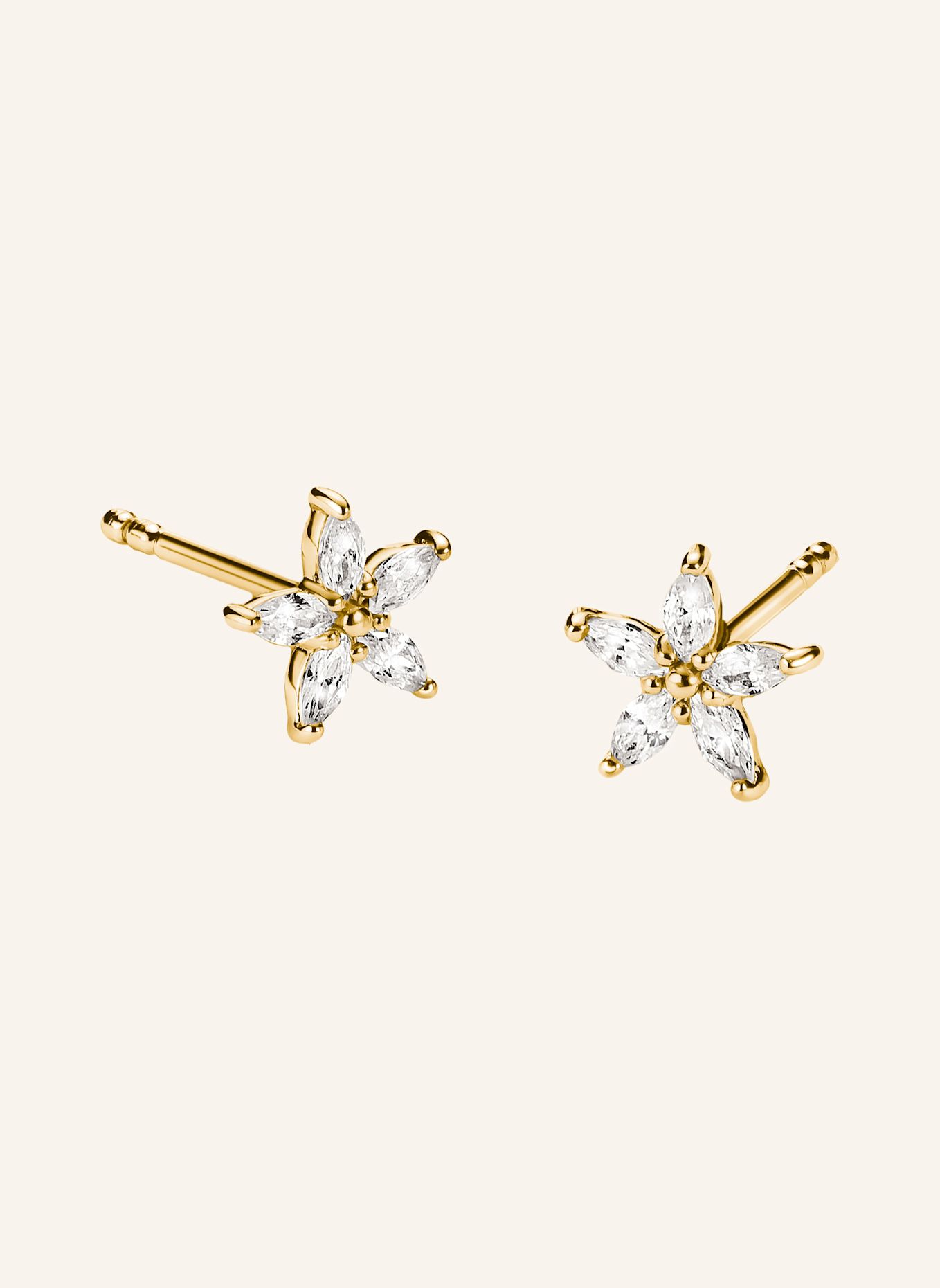 THOMAS SABO Ohrstecker: GOLD / WEISS
