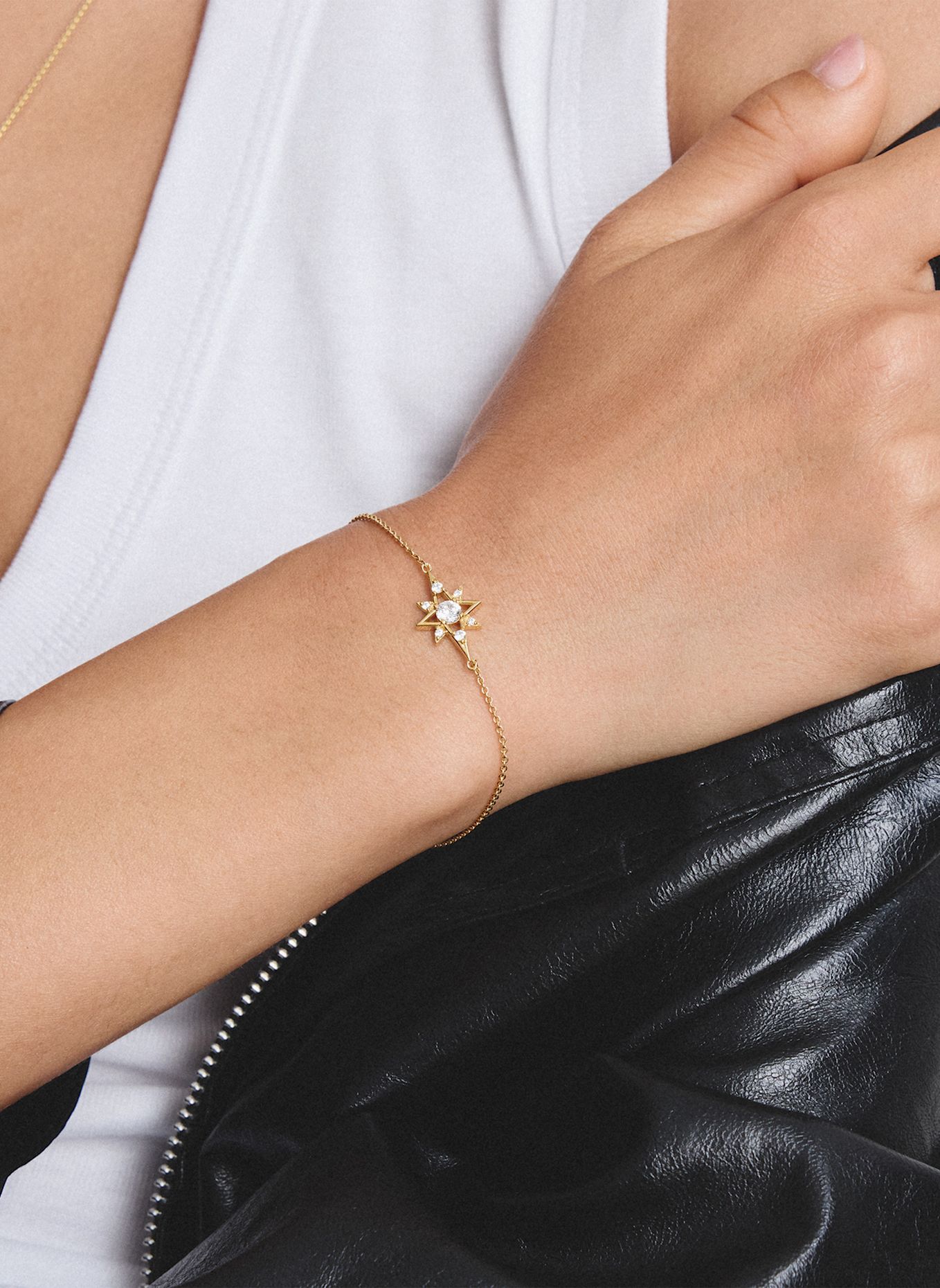 THOMAS SABO Armband: GOLD / WEISS