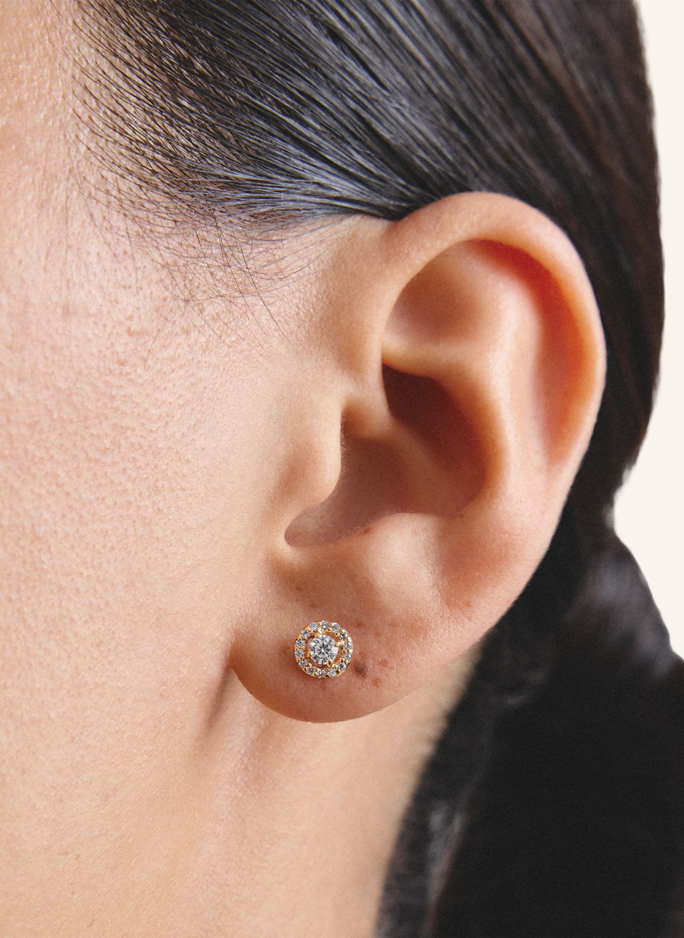 THOMAS SABO Ohrstecker: GOLD / WEISS