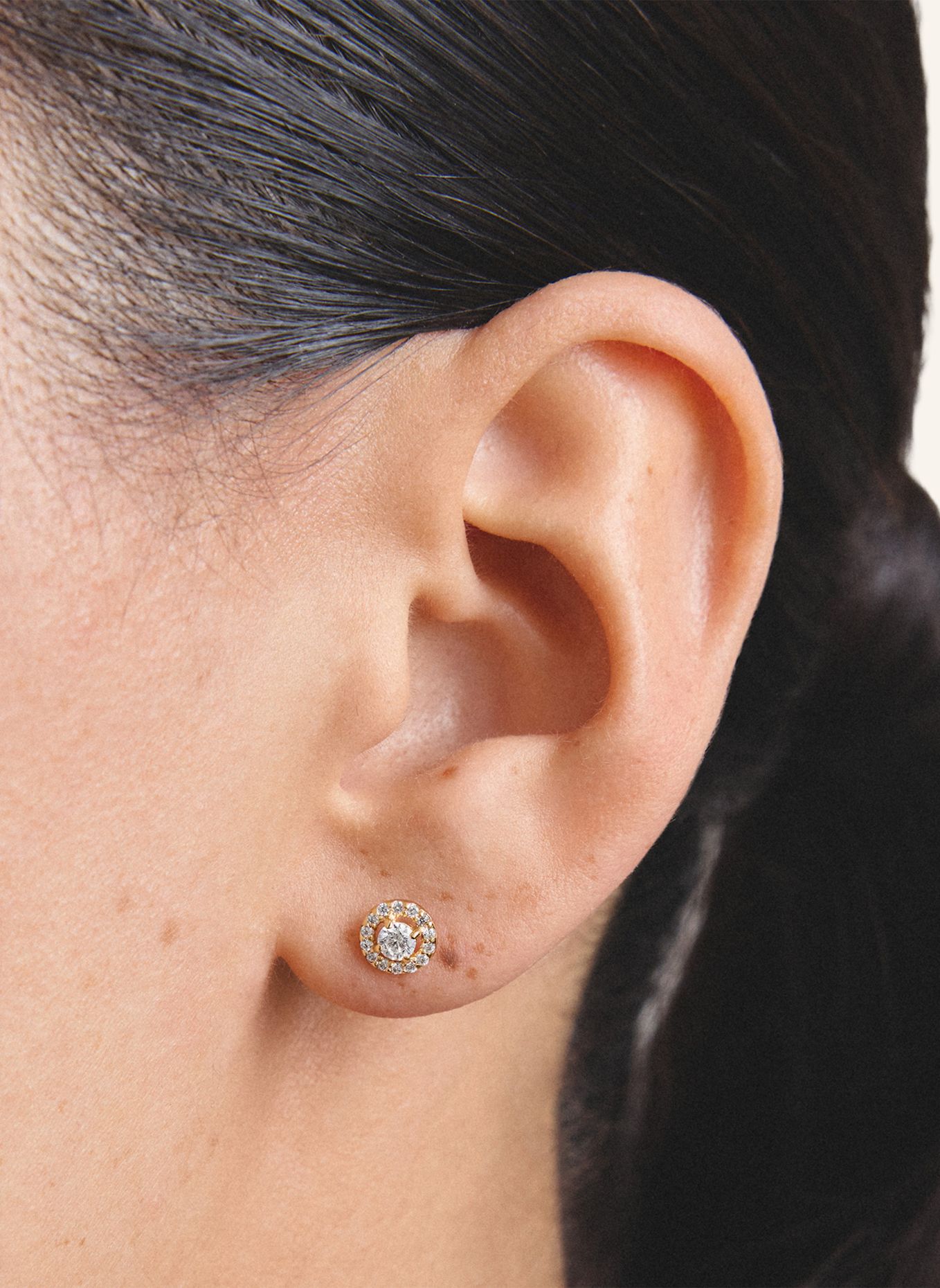 THOMAS SABO Ohrstecker: GOLD / WEISS