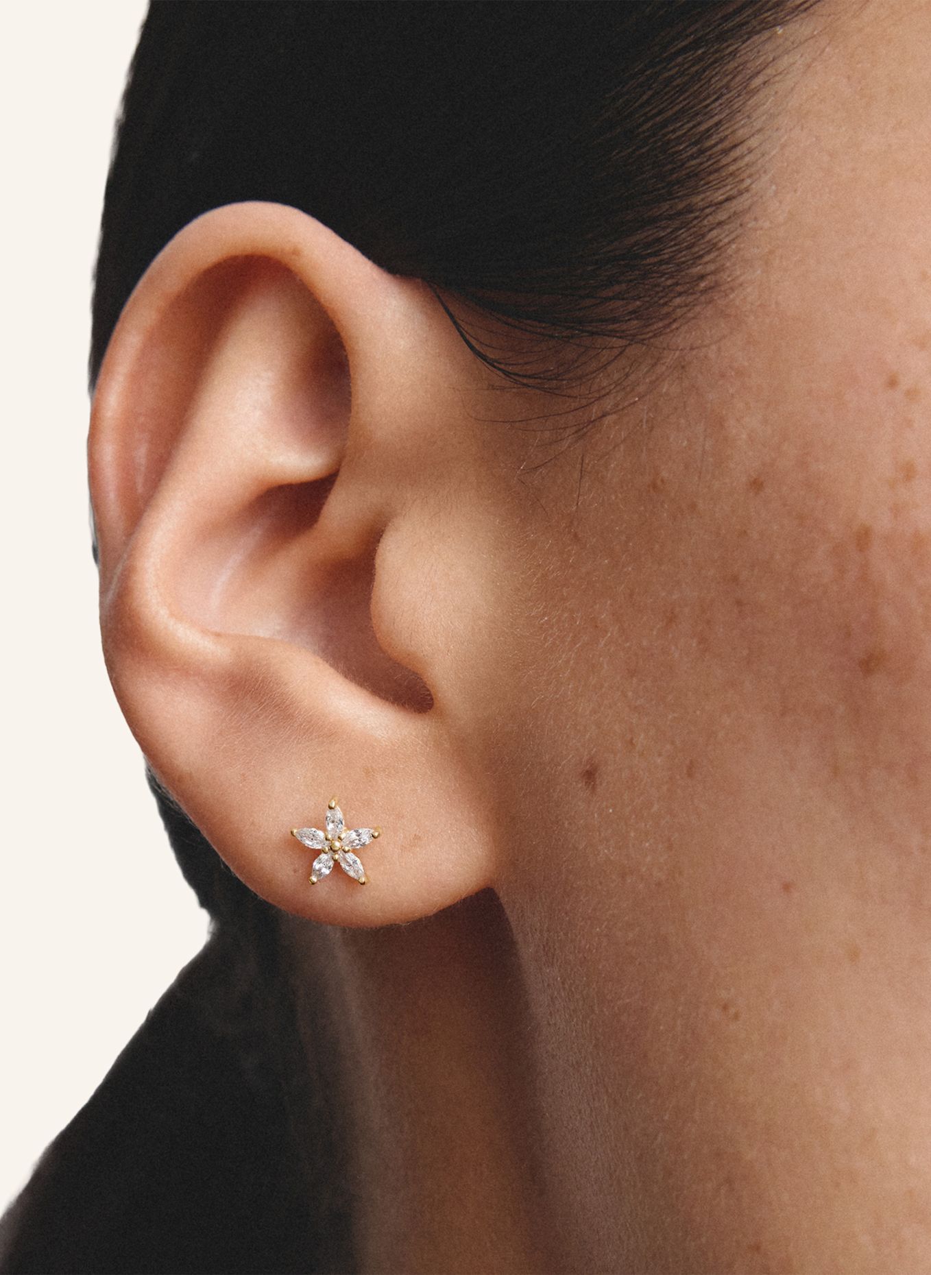 THOMAS SABO Ohrstecker: GOLD / WEISS