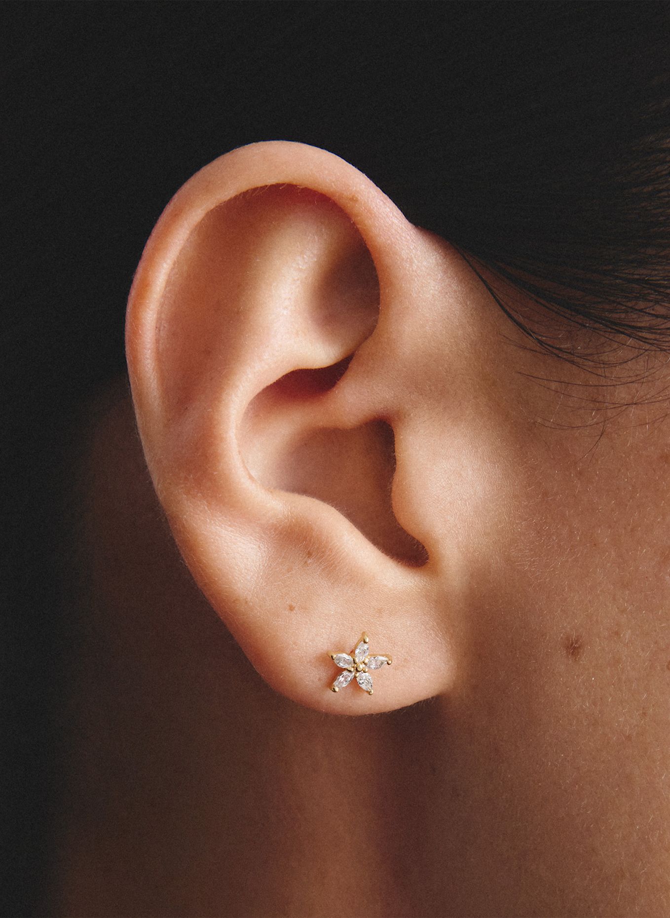 THOMAS SABO Ohrstecker: GOLD / WEISS