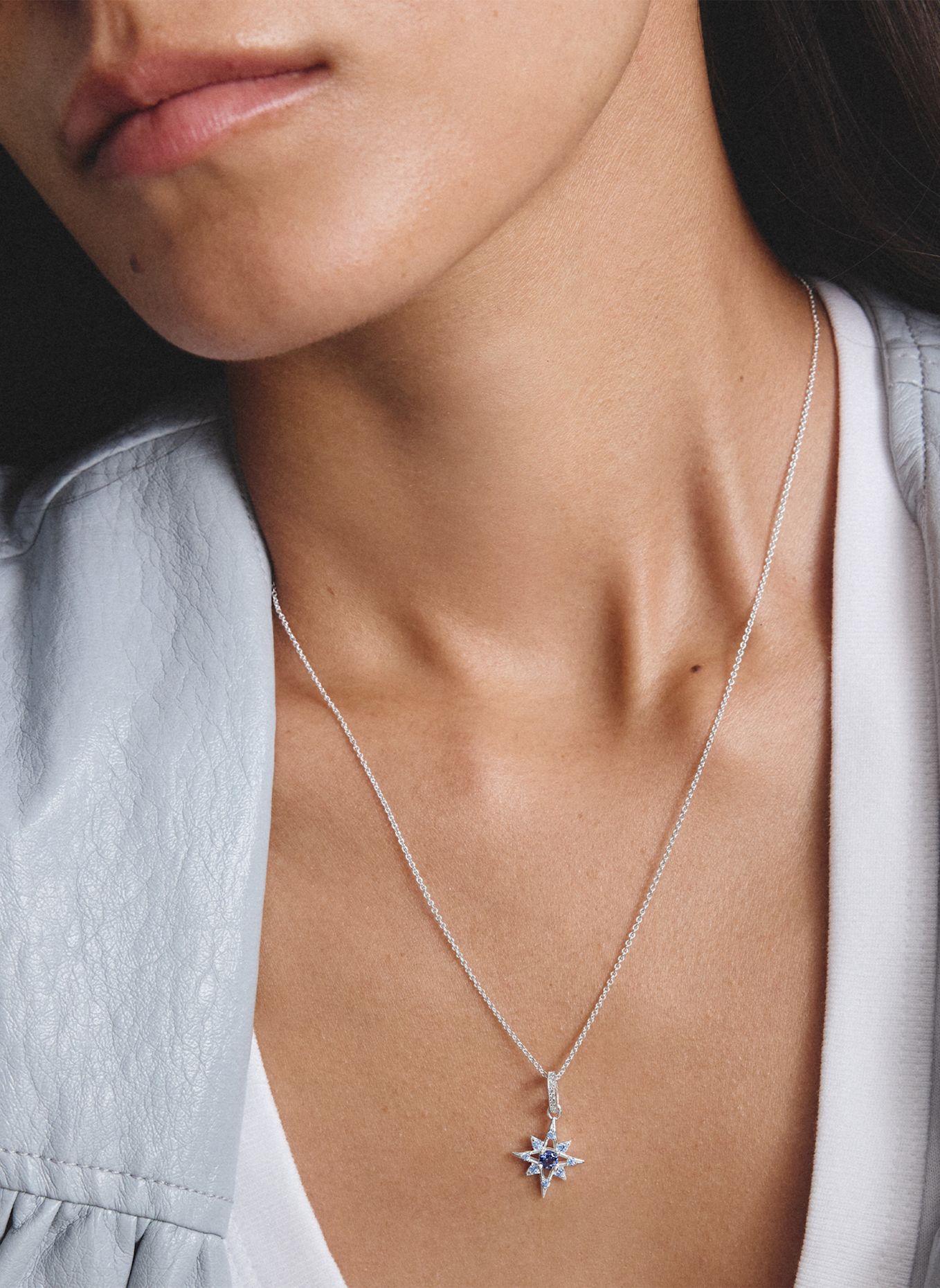 THOMAS SABO Kette: SILBER / BLAU / WEISS