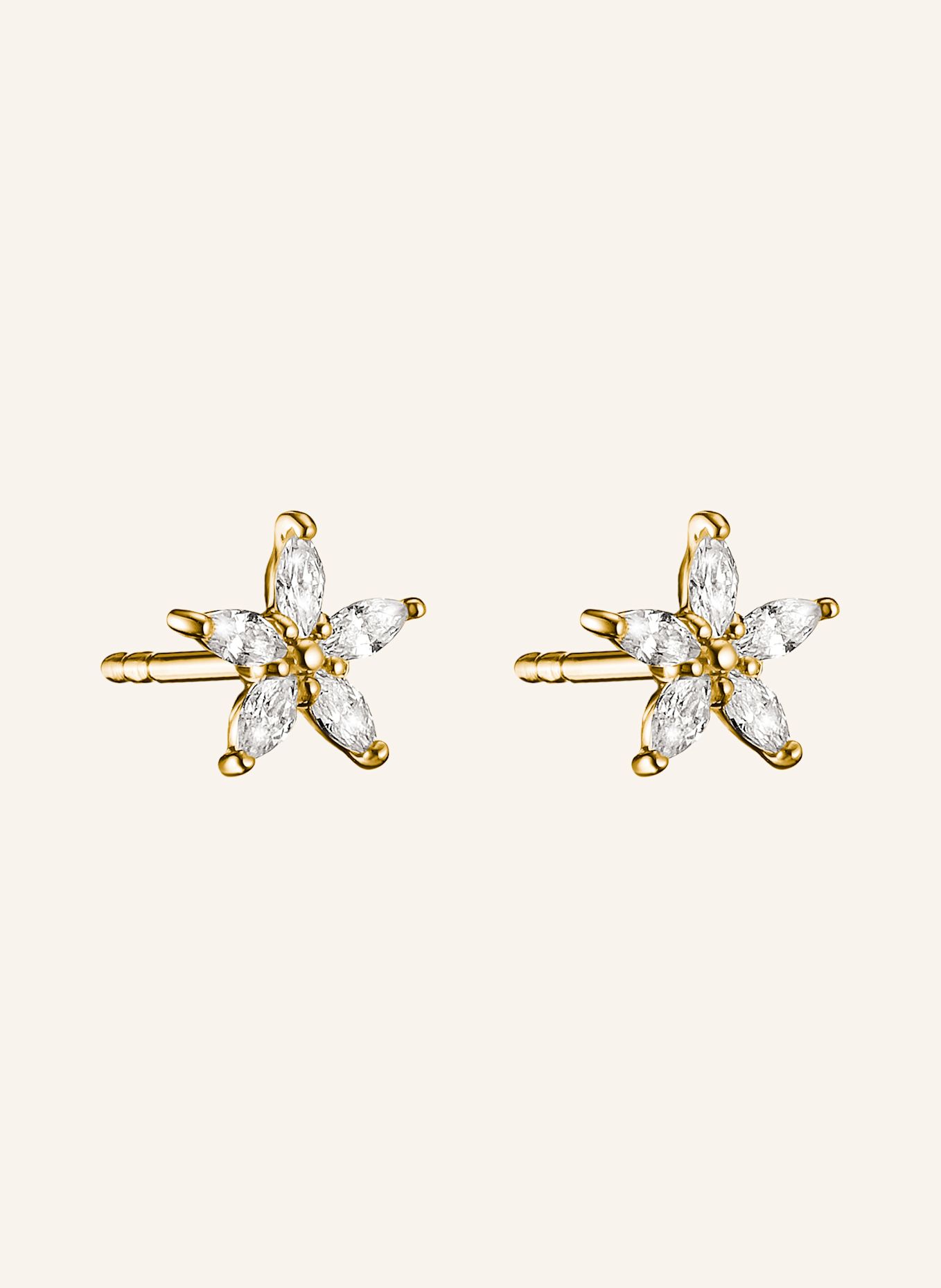 THOMAS SABO Ohrstecker: GOLD / WEISS