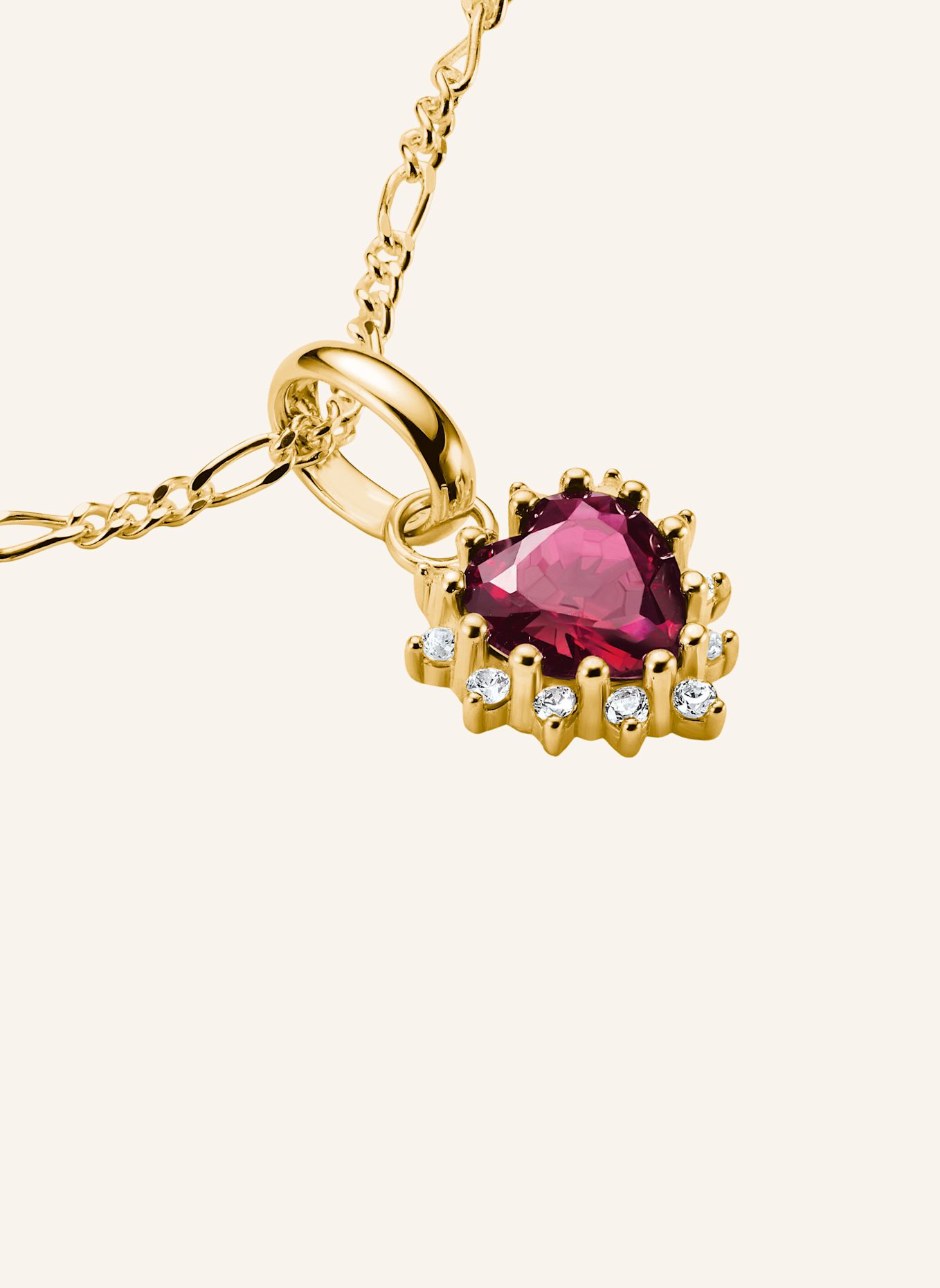 THOMAS SABO Charm-Anhänger: GOLD / DUNKELROT