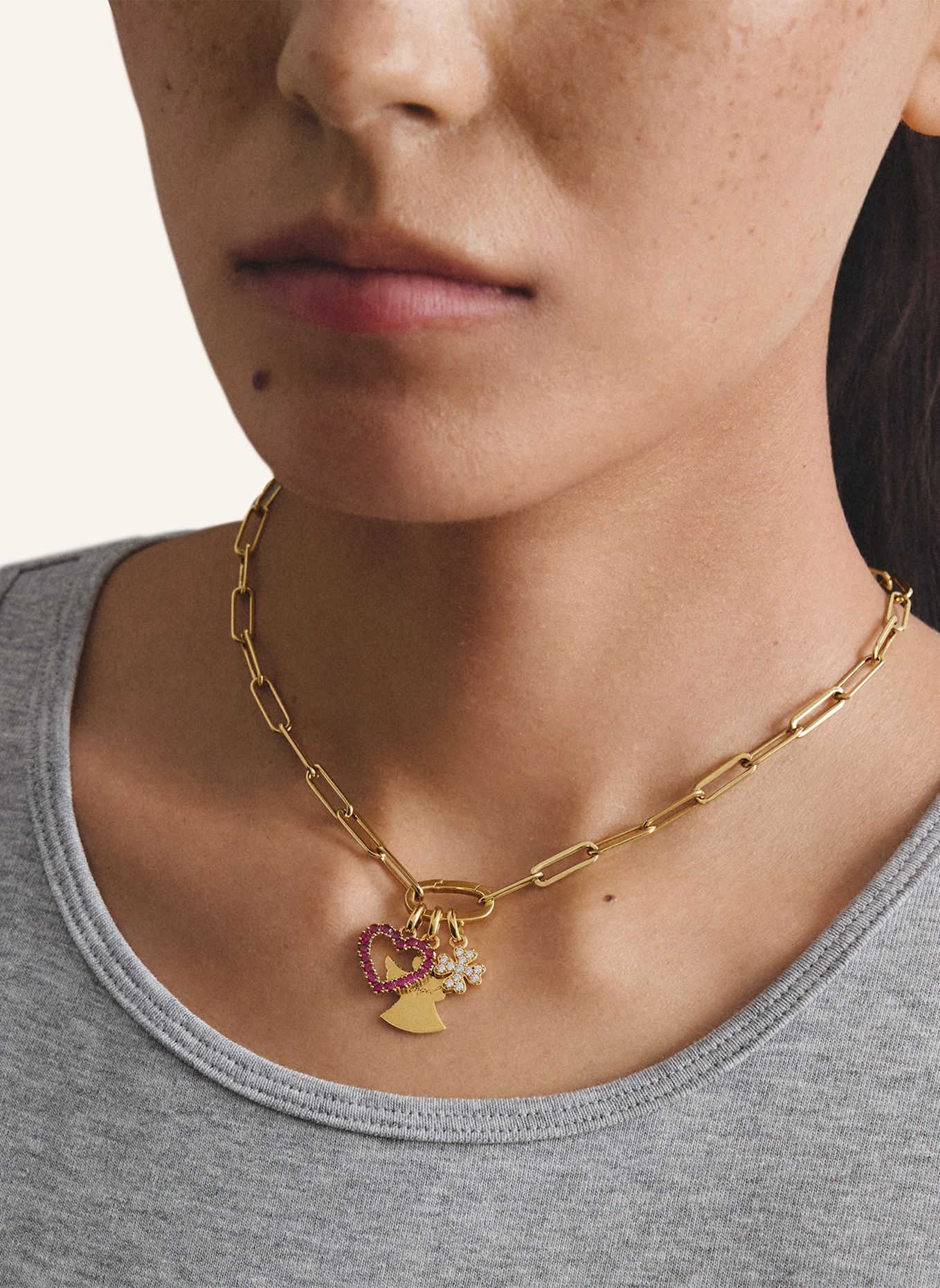 THOMAS SABO Charm-Anhänger: GOLD / WEISS