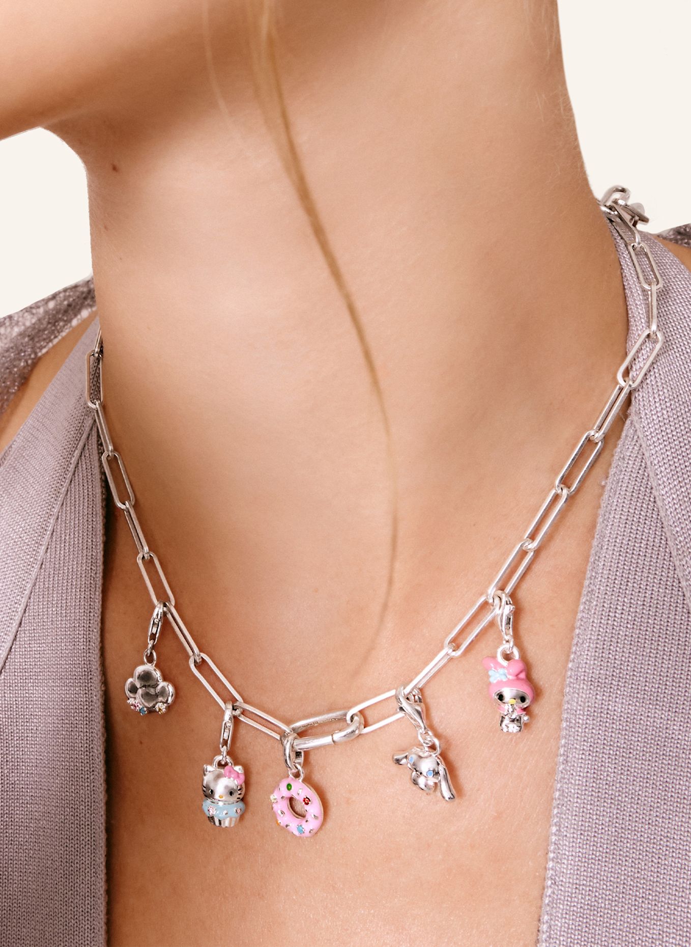 THOMAS SABO Charm-Anhänger: SILBER / PINK / HELLBLAU
