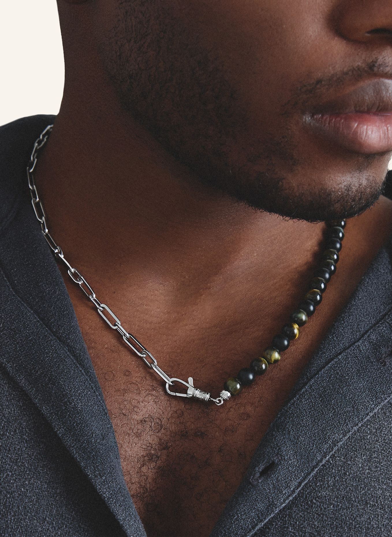 THOMAS SABO Kette: GRAU / BRAUN / BLAU