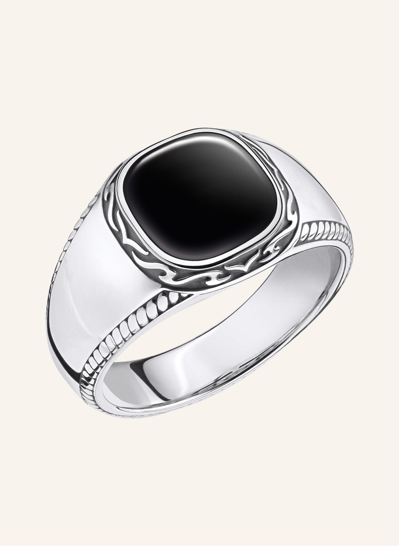 THOMAS SABO Ring: SILBER/ SCHWARZ