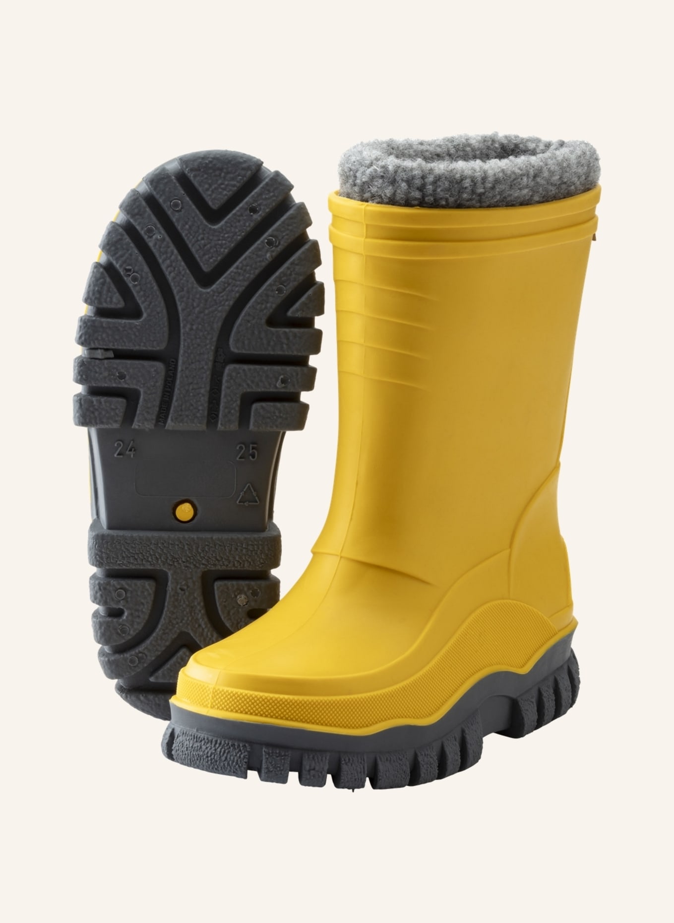 Sterntaler Gummistiefel mit Innenschuh: GELB