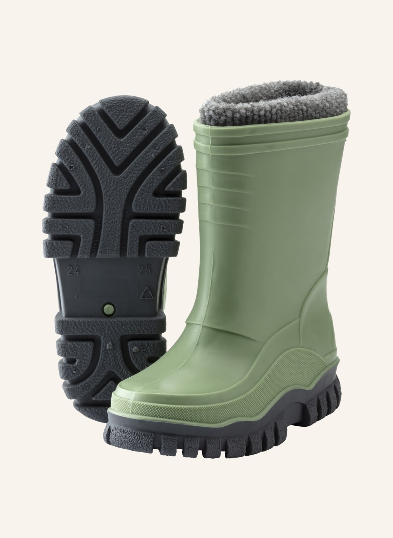 Sterntaler Gummistiefel mit Innenschuh: GRÜN