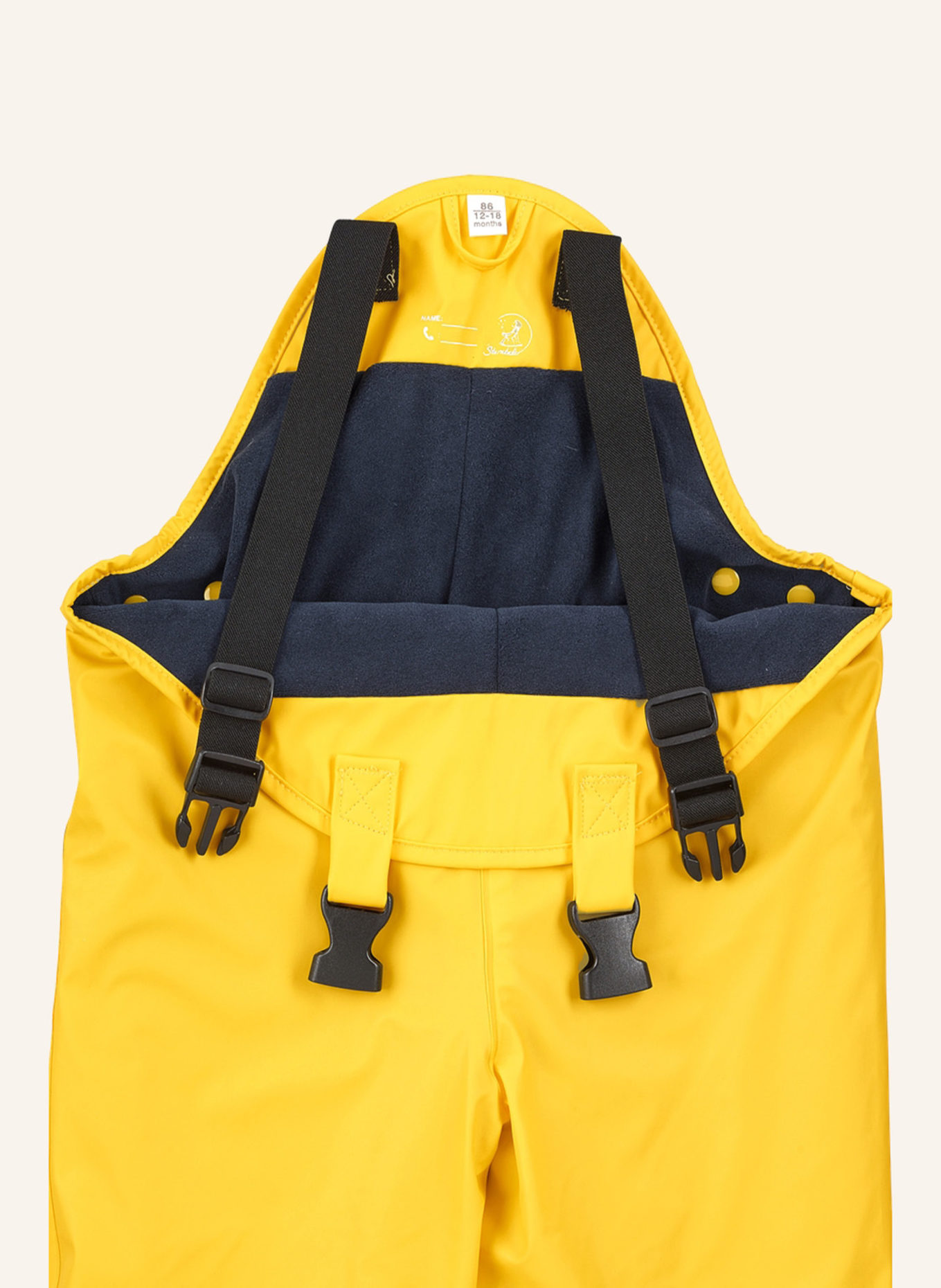 Sterntaler Regenträgerhose gefüttert: GELB