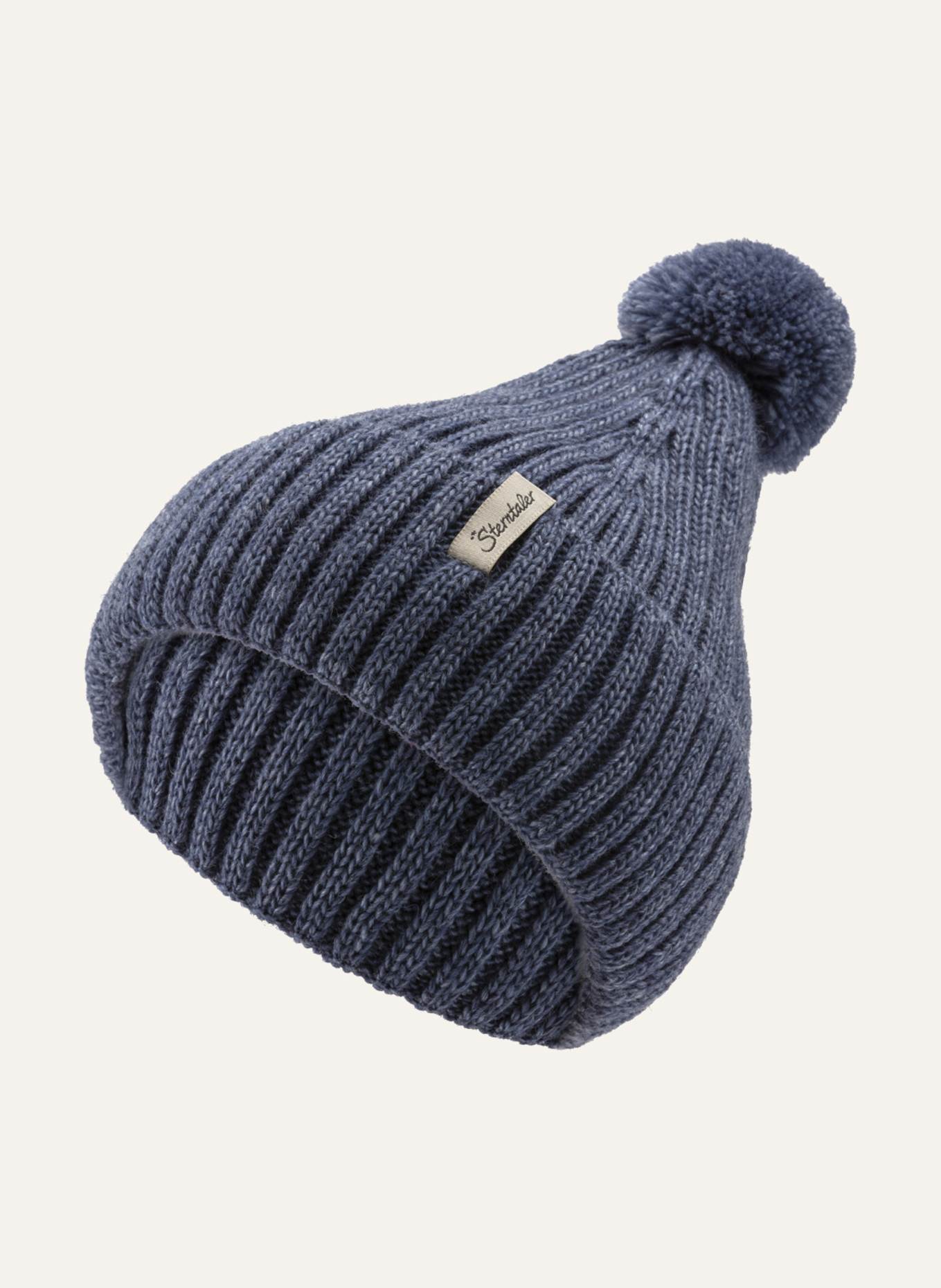 Sterntaler Strickmütze Melange: BLAU