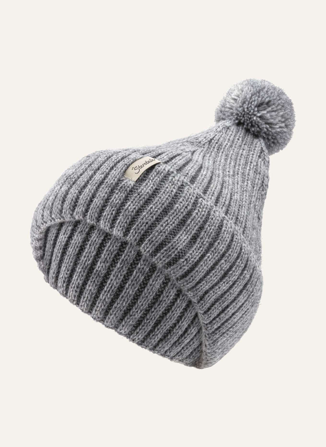 Sterntaler Strickmütze Melange: SILBER